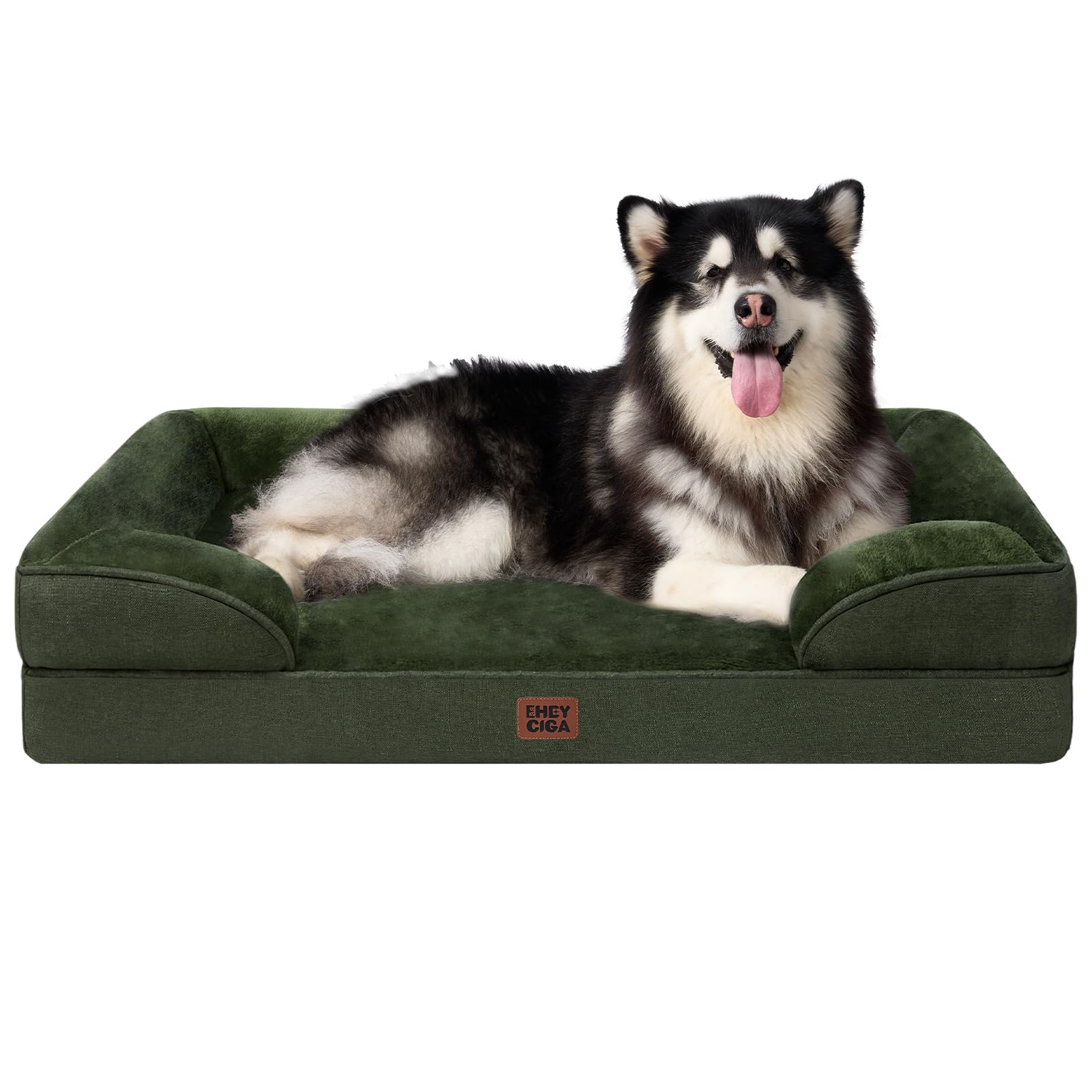 EHEYCIGA Orthopedic Dog Beds for Medium Large Extra Large Dogs, Waterproof Memory Foam XL Dog Bed with Sides, Egg-Crate Foam Couch Bed with Washable Removable Cover