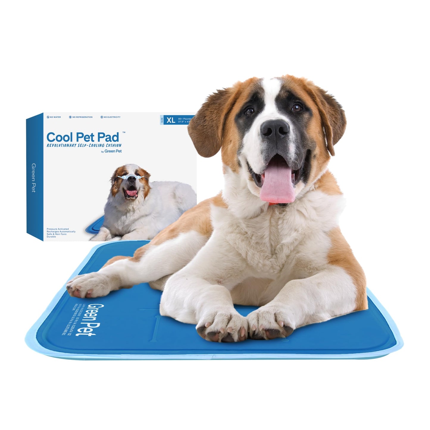 Pressure Activated Dog Cooling Mat Gel Crate Pad Large