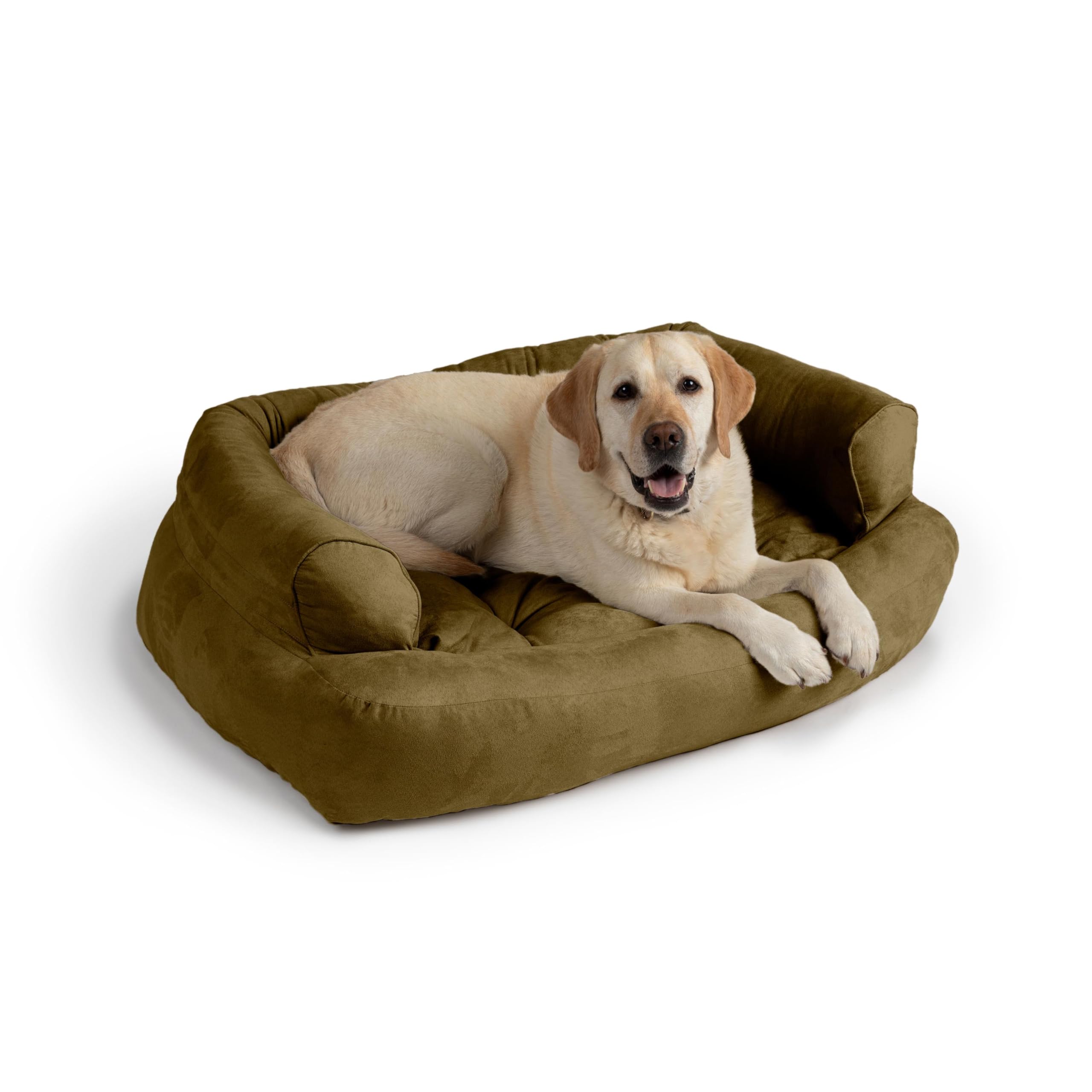 Snoozer Luxury Overstuffed Microsuede Pet Sofa