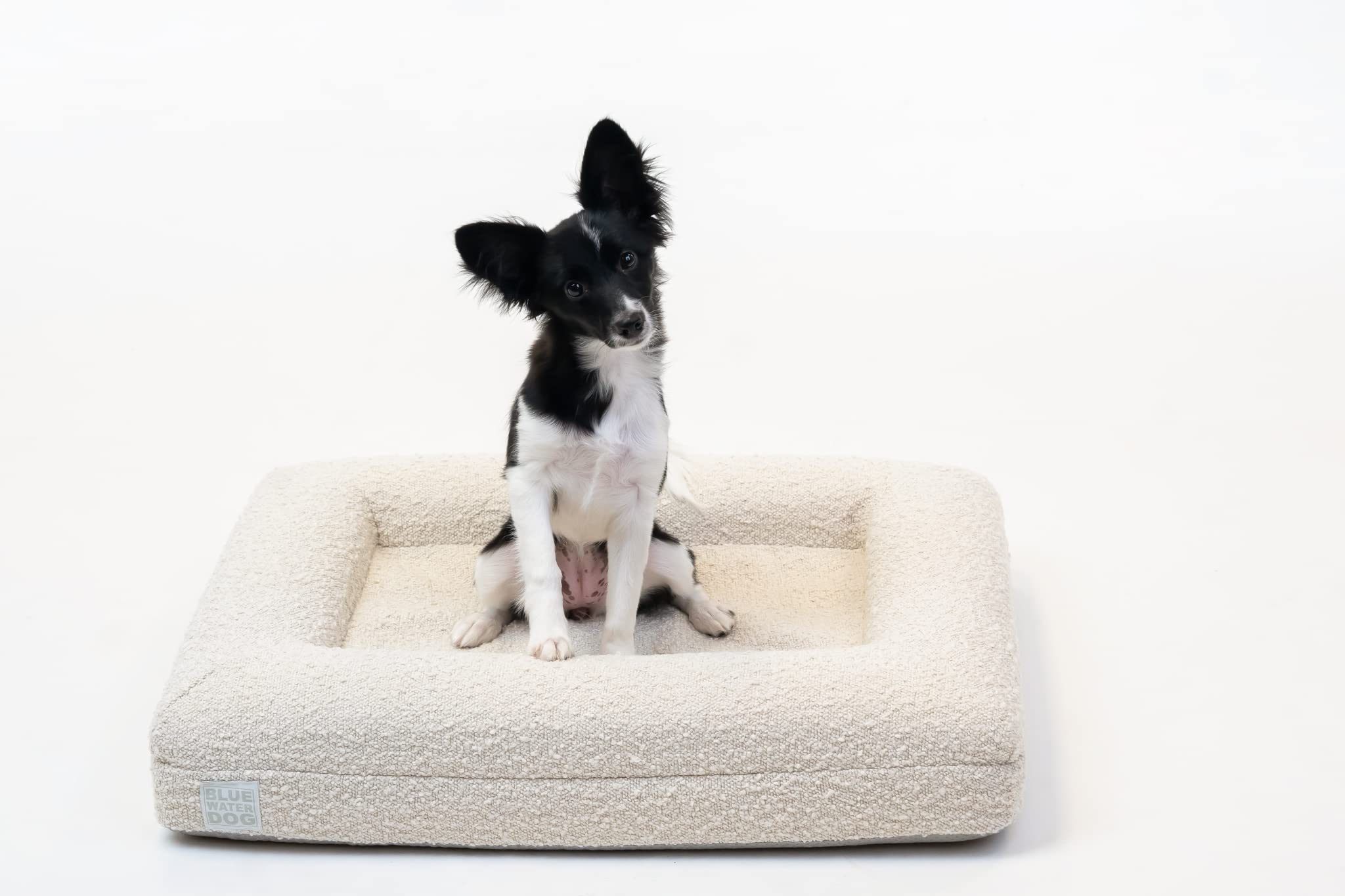 Bluewater Dog Boucle Orthopedic Memory Foam Bed with Machine Washable Boucle Cover and Waterproof Liner