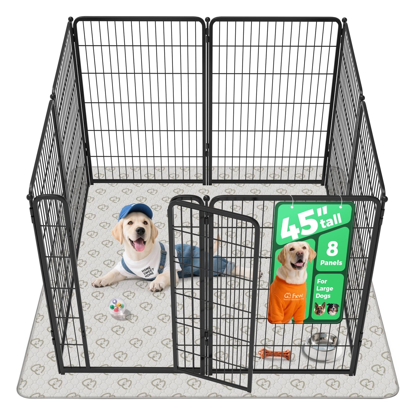 Indoor Dog Playpen Safe Secure Puppy Fence Stress Free