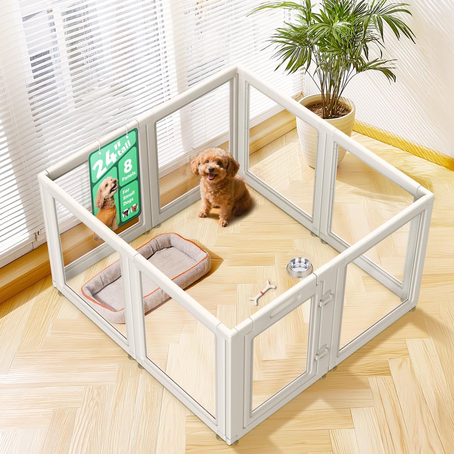 FXW AuraSpace Acrylic Indoor Dog Playpen