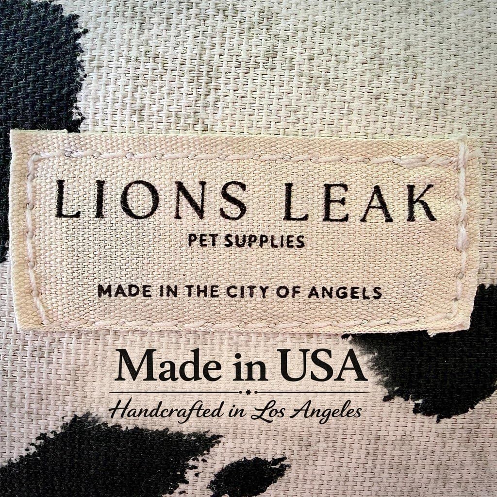 LIONS LEAK Round Dog Bed – Natural Canvas, Removable Washable Cover, Raw Cotton or Latex Fill, Hypoallergenic Non-Toxic, Made in USA
