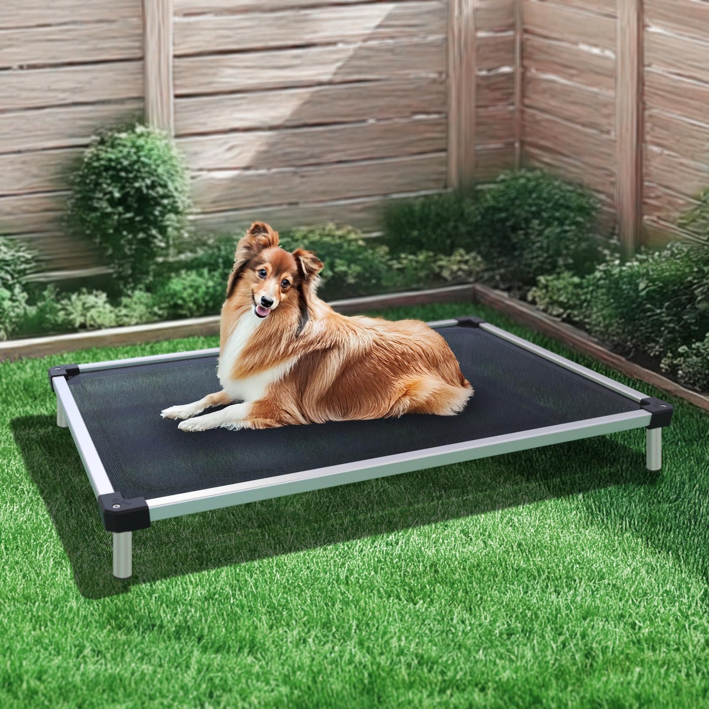 Chew Proof Elevated Dog Bed Raised Cooling Cot Waterproof