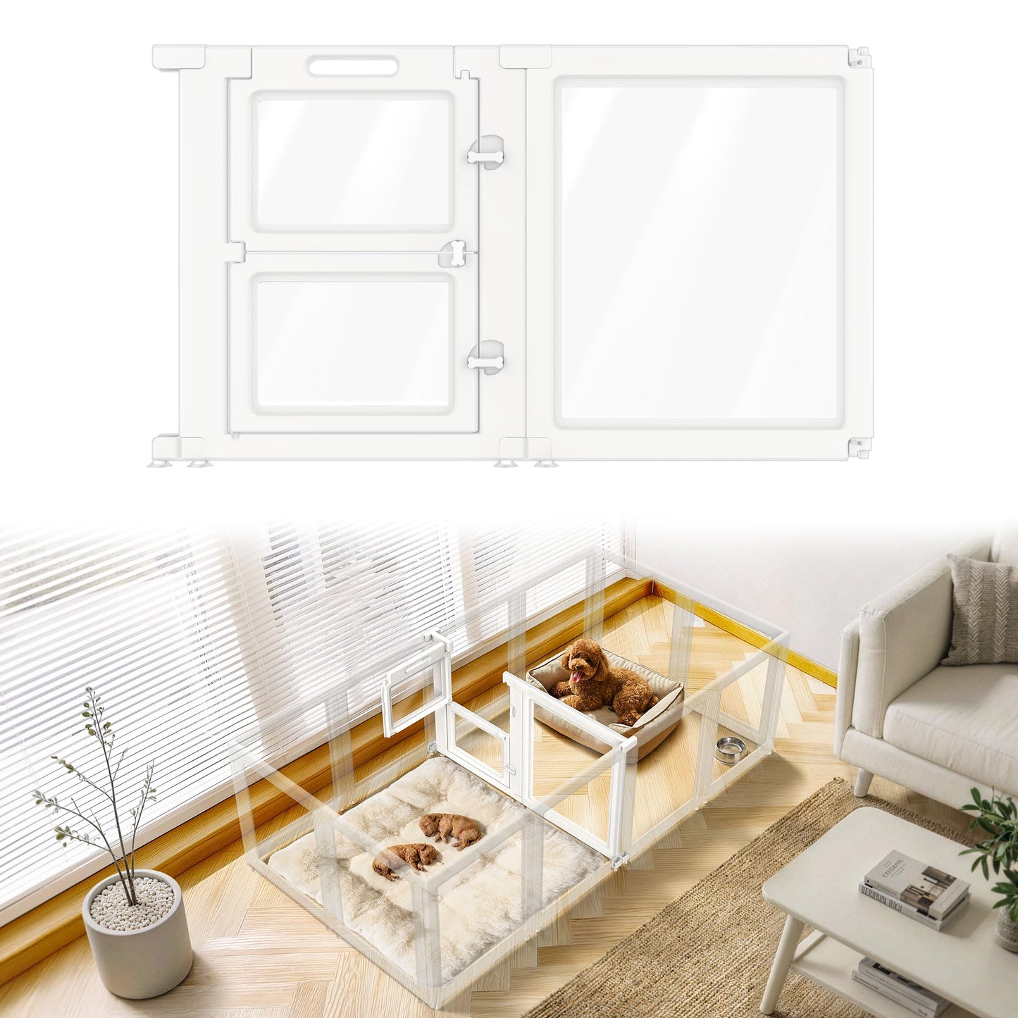 FXW AuraSpace Acrylic Indoor Dog Playpen