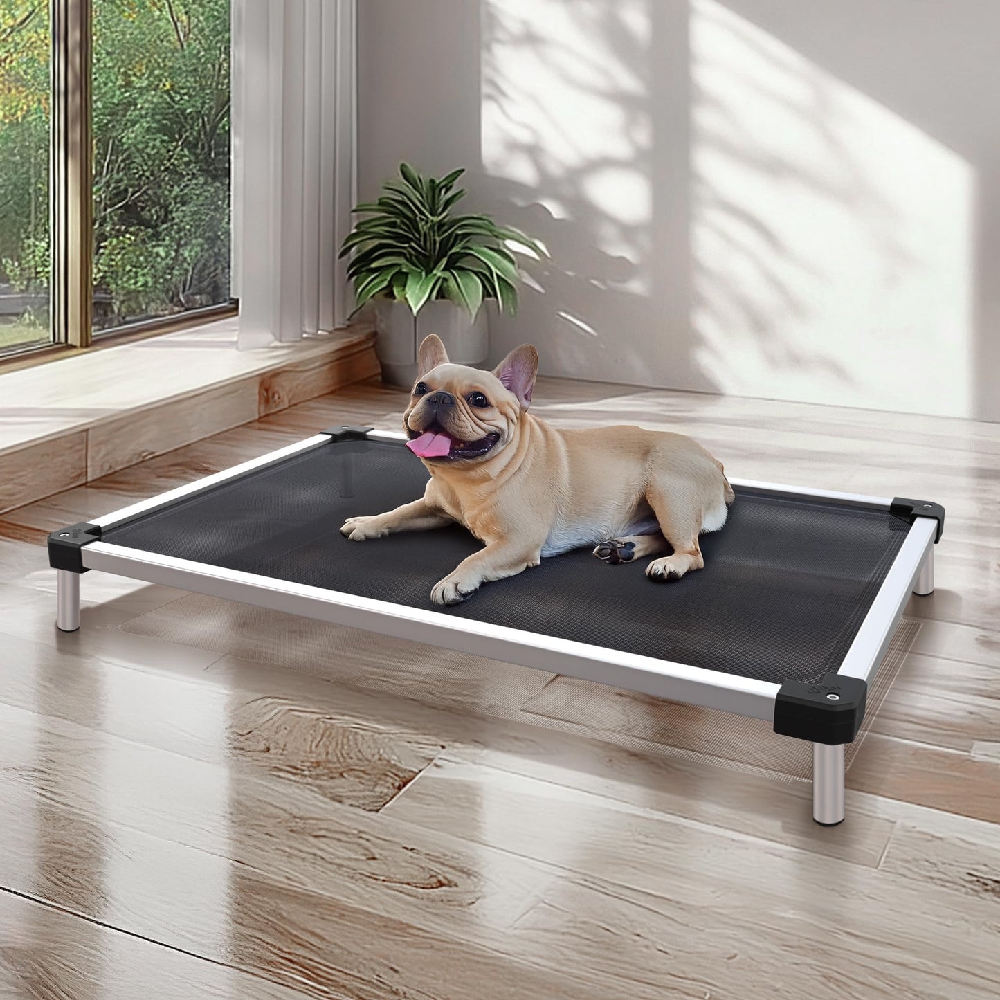 Chew Proof Elevated Dog Bed Raised Cooling Cot Waterproof