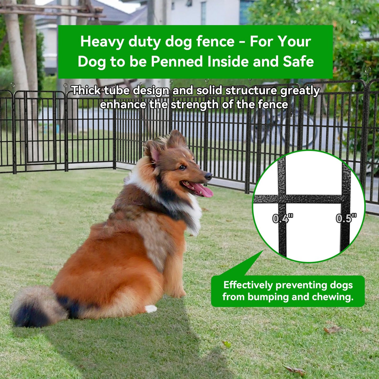 Kfvigoho Dog Playpen Heavy Duty Dog Fence with Thick