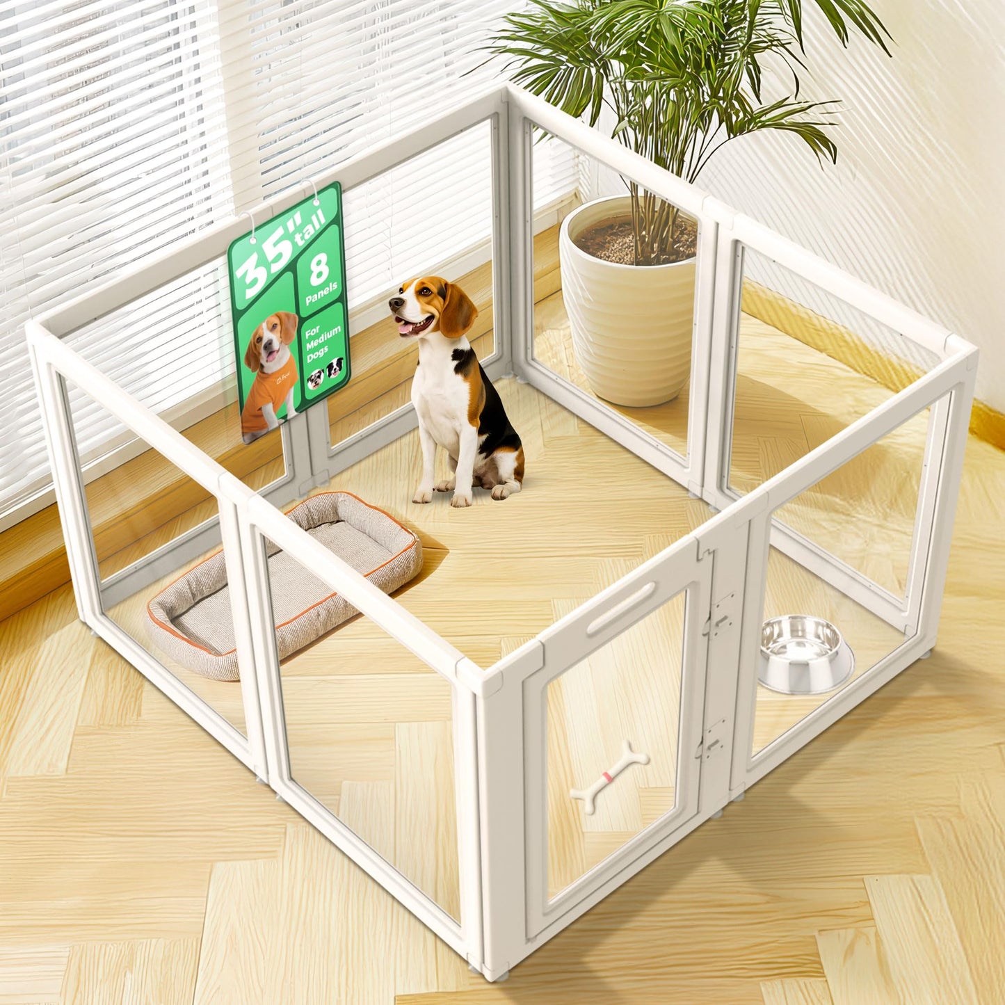 FXW AuraSpace Acrylic Indoor Dog Playpen