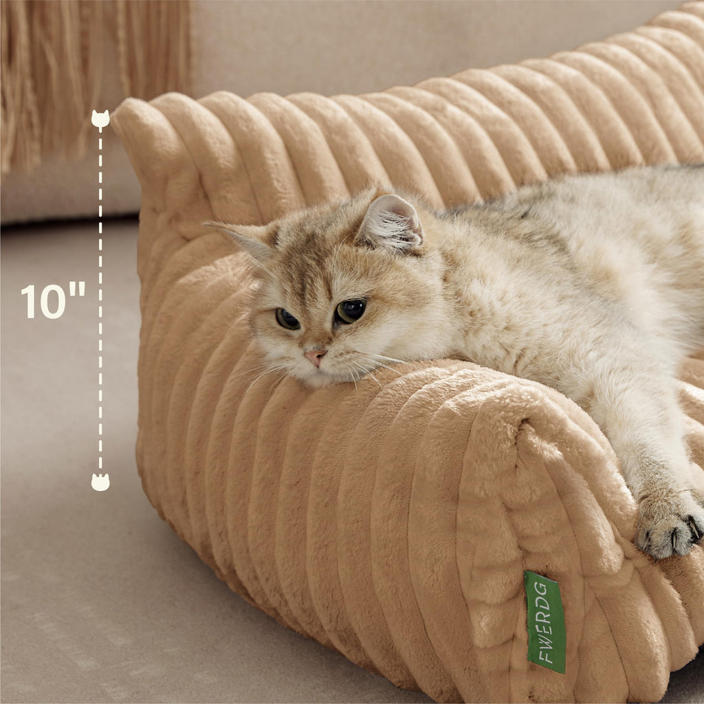FWERDG Cute Couch Bed for Pets, Supportive Cat Sofa for Indoor Cats, Dog Sofa Bed for Dogs