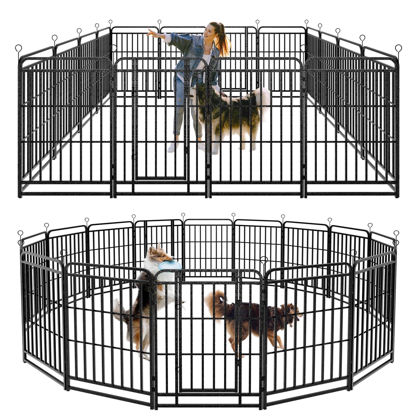 Kfvigoho Dog Playpen Heavy Duty Dog Fence with Thick