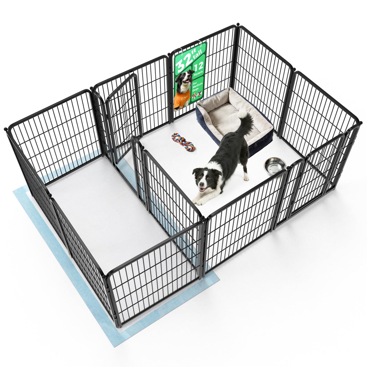 Indoor Dog Playpen Safe Secure Puppy Fence Stress Free