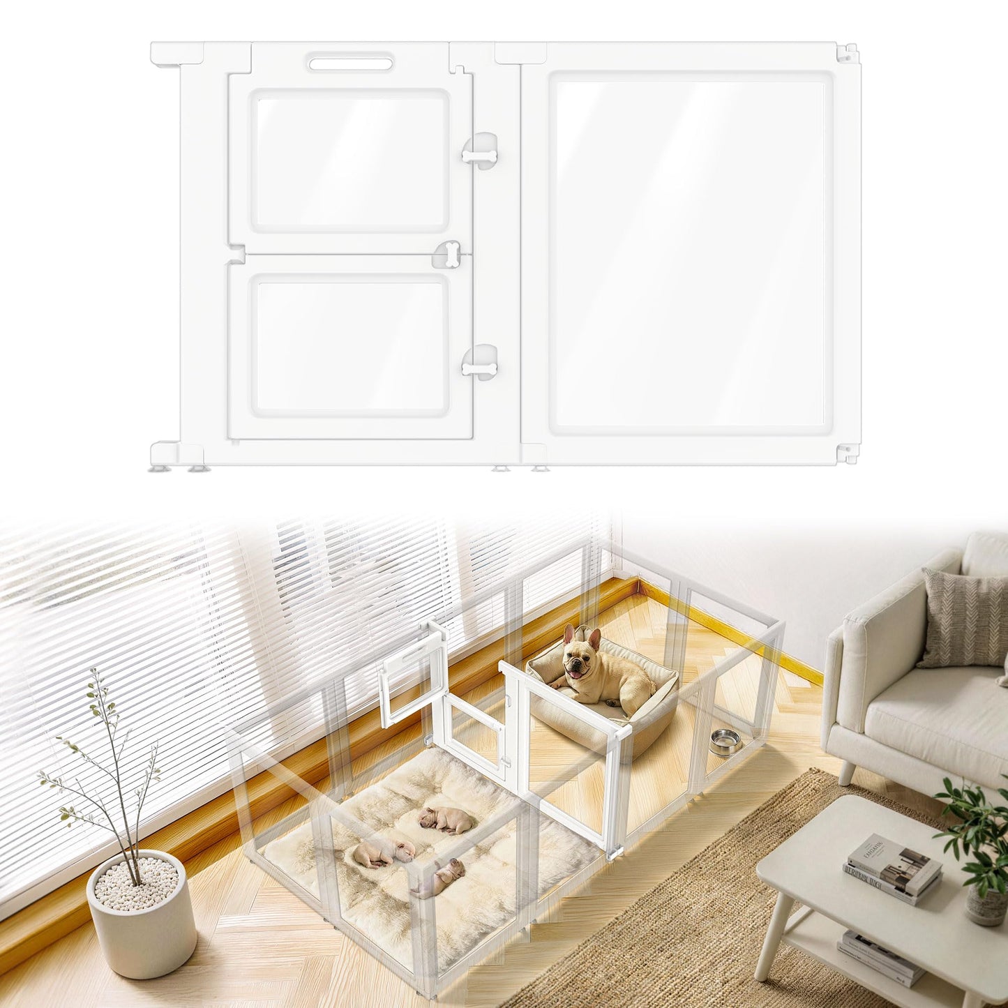 FXW AuraSpace Acrylic Indoor Dog Playpen