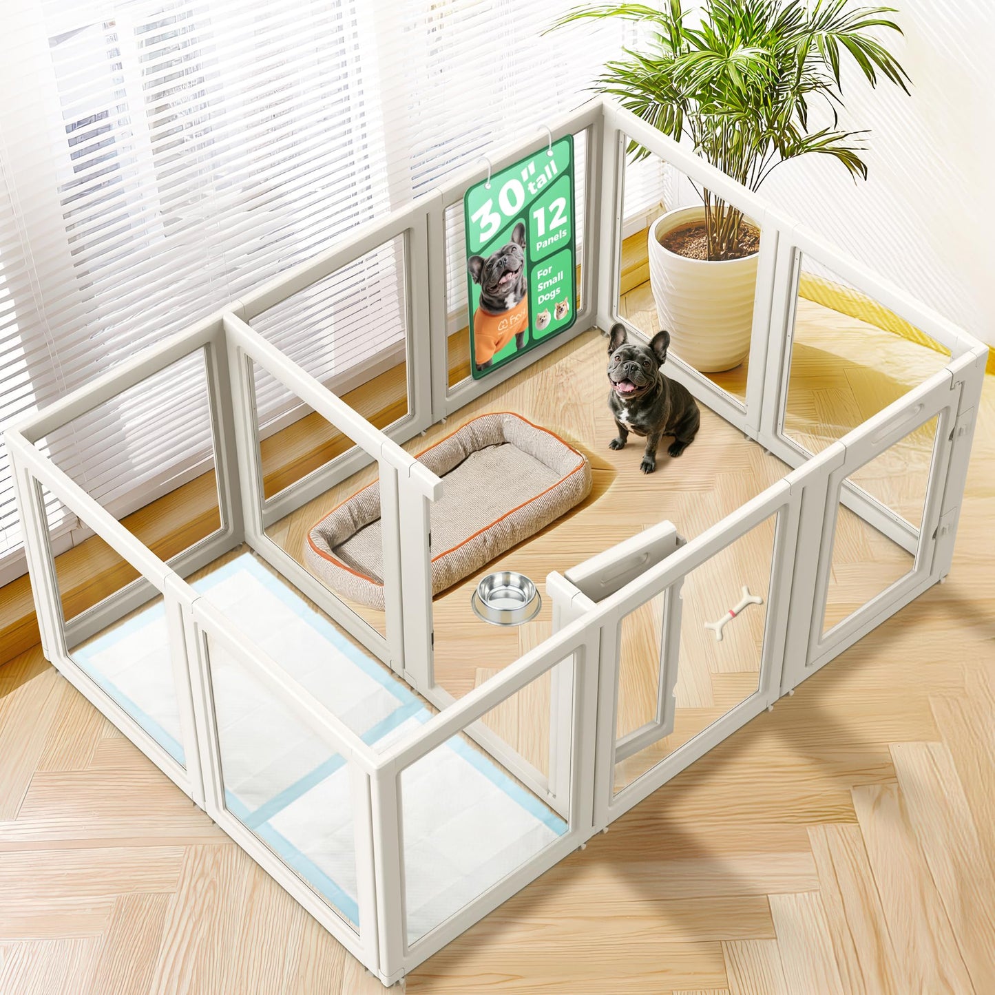 FXW AuraSpace Acrylic Indoor Dog Playpen