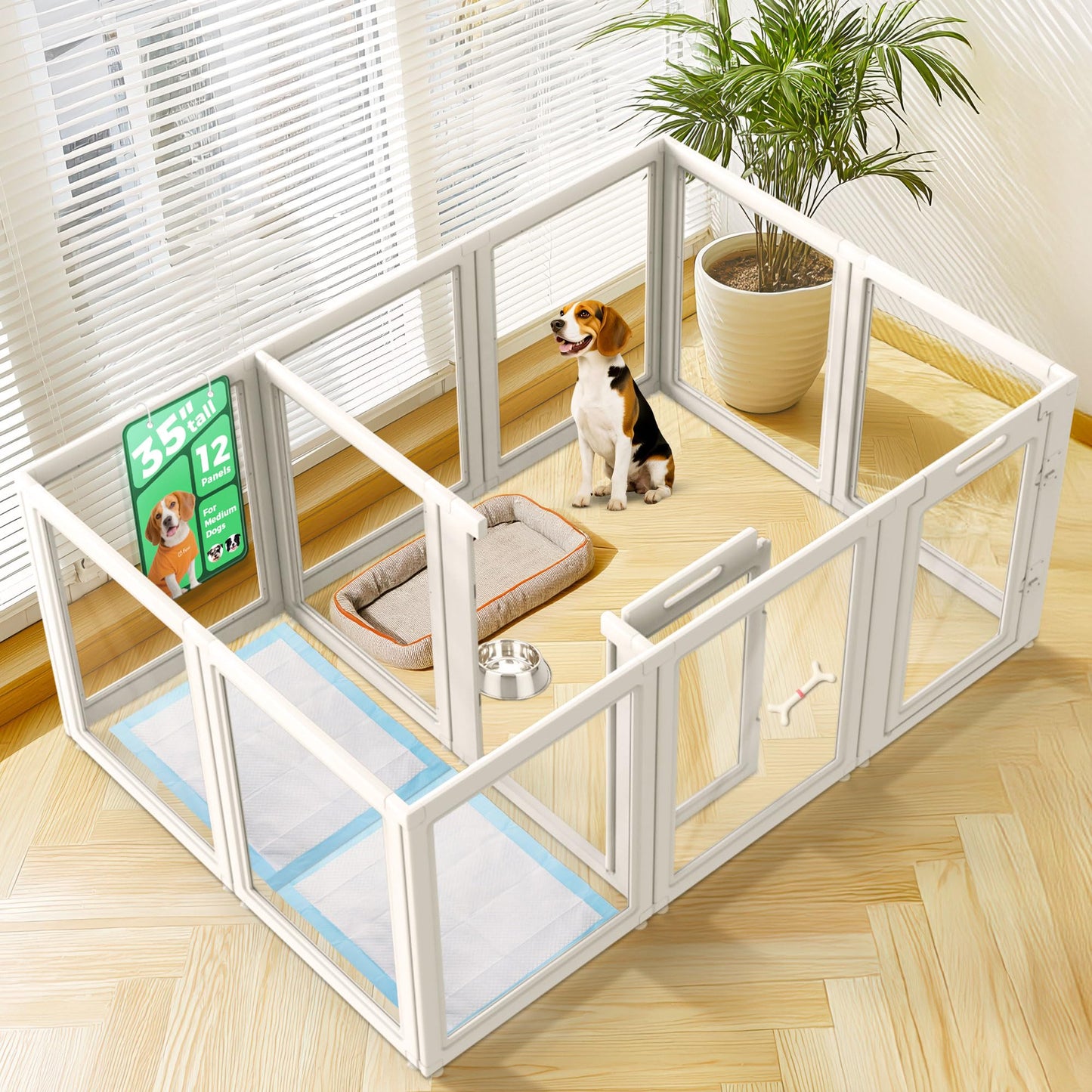FXW AuraSpace Acrylic Indoor Dog Playpen