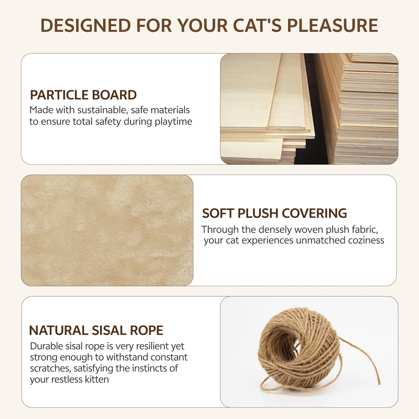 Wall Mounted Cat Shelves Furniture Set Plush Climbing Perches
