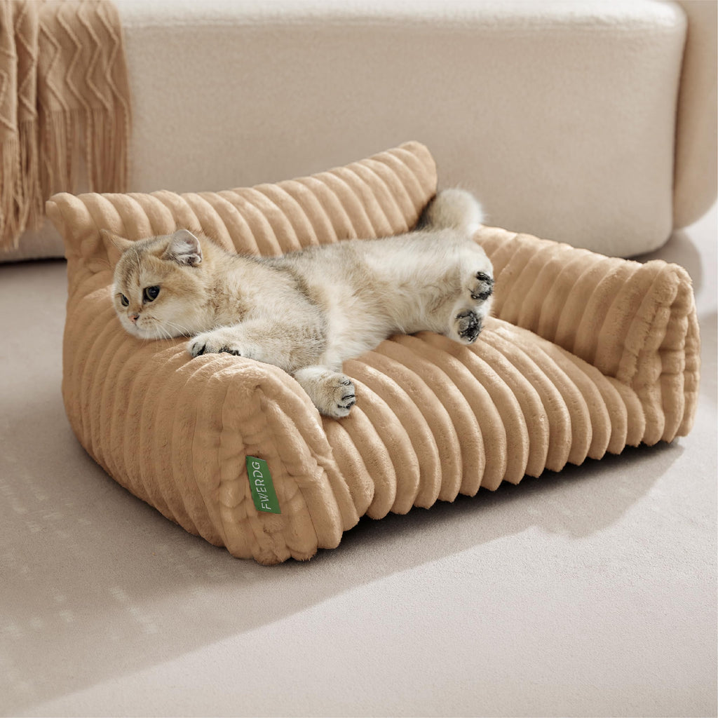 FWERDG Cute Couch Bed for Pets, Supportive Cat Sofa for Indoor Cats, Dog Sofa Bed for Dogs