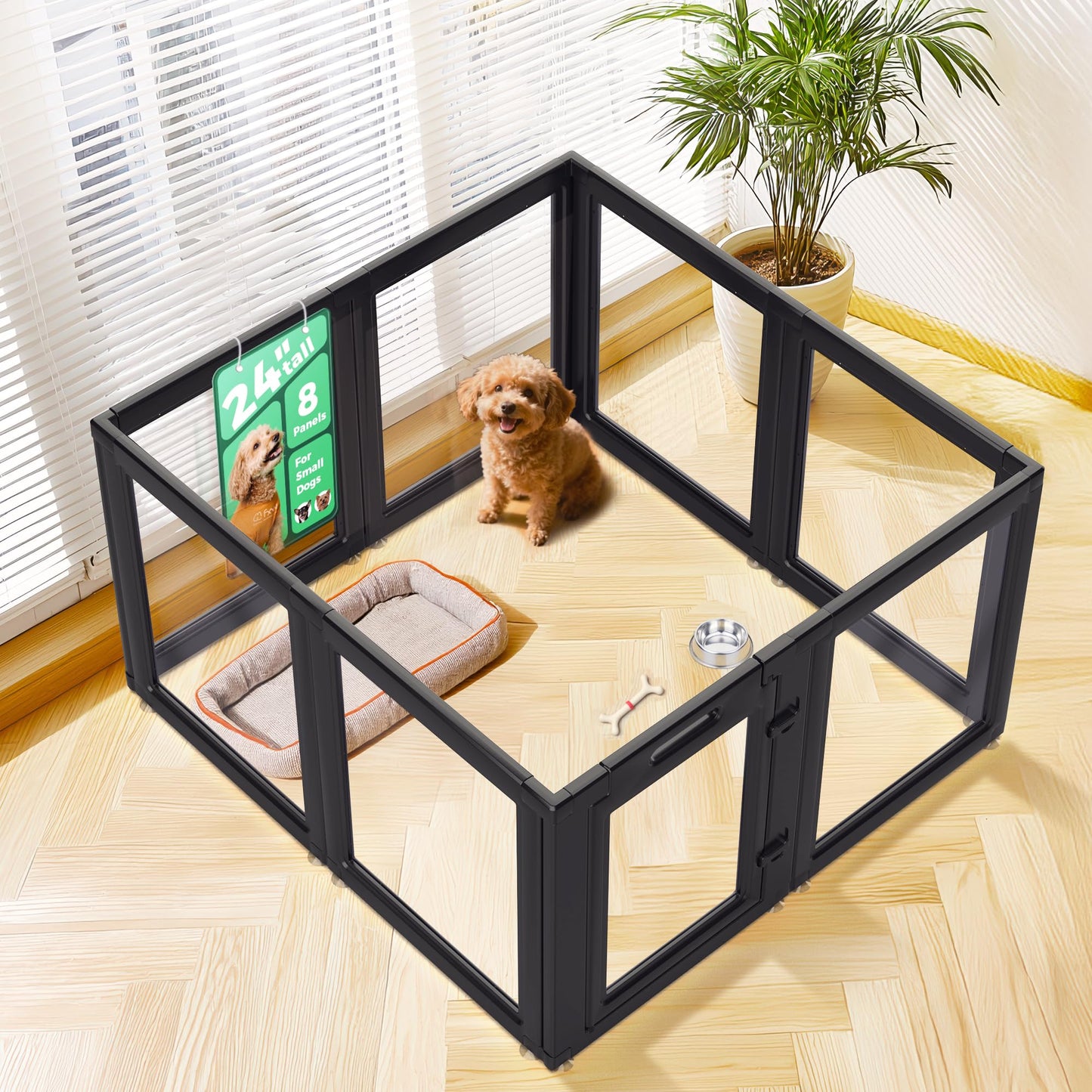 FXW AuraSpace Acrylic Indoor Dog Playpen