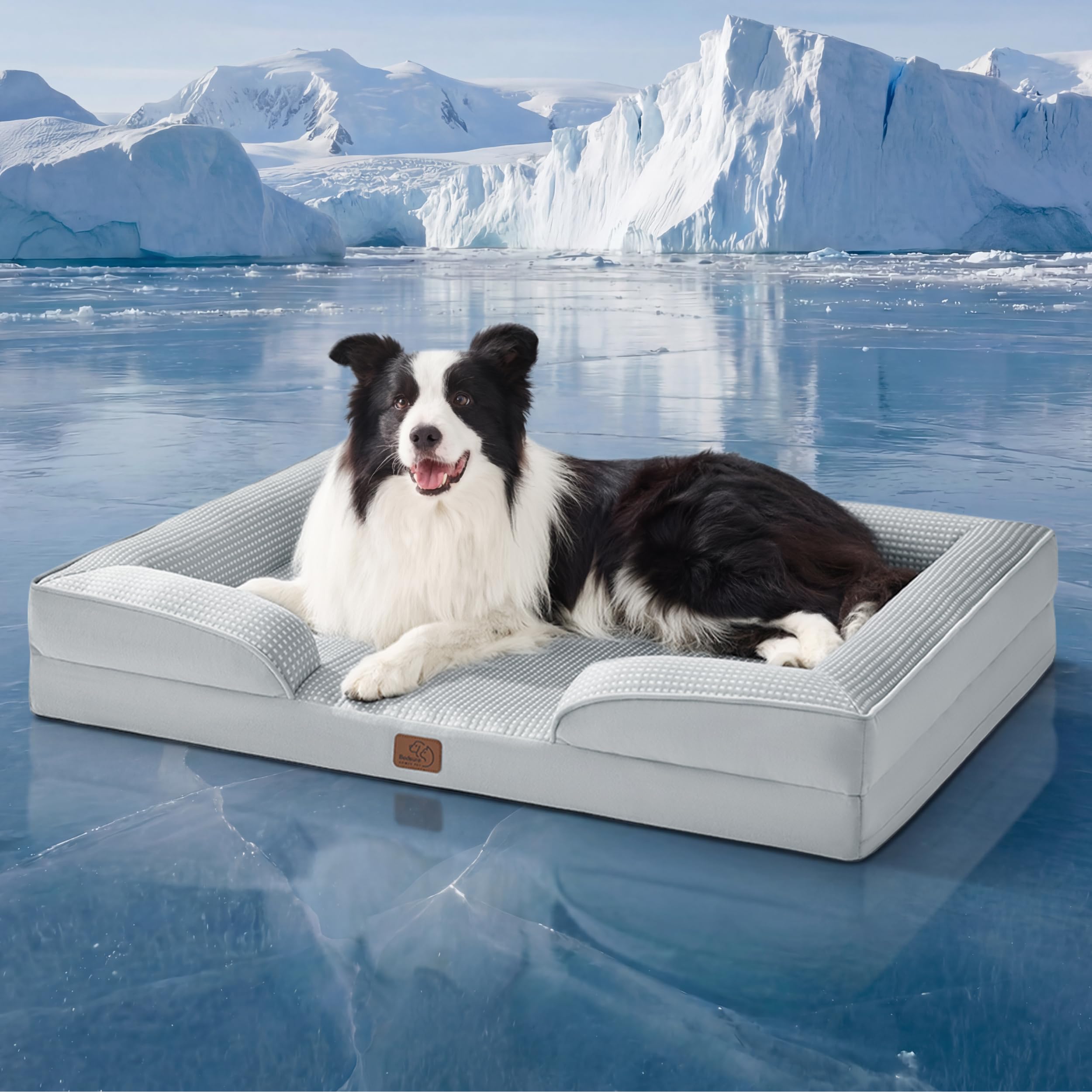 Bedsure Orthopedic Dog Bed - Washable Bolster Dog Cat Sofa Beds, Supportive Foam Pet Couch Bed with Removable Washable Cover, Waterproof Lining and Nonskid Bottom