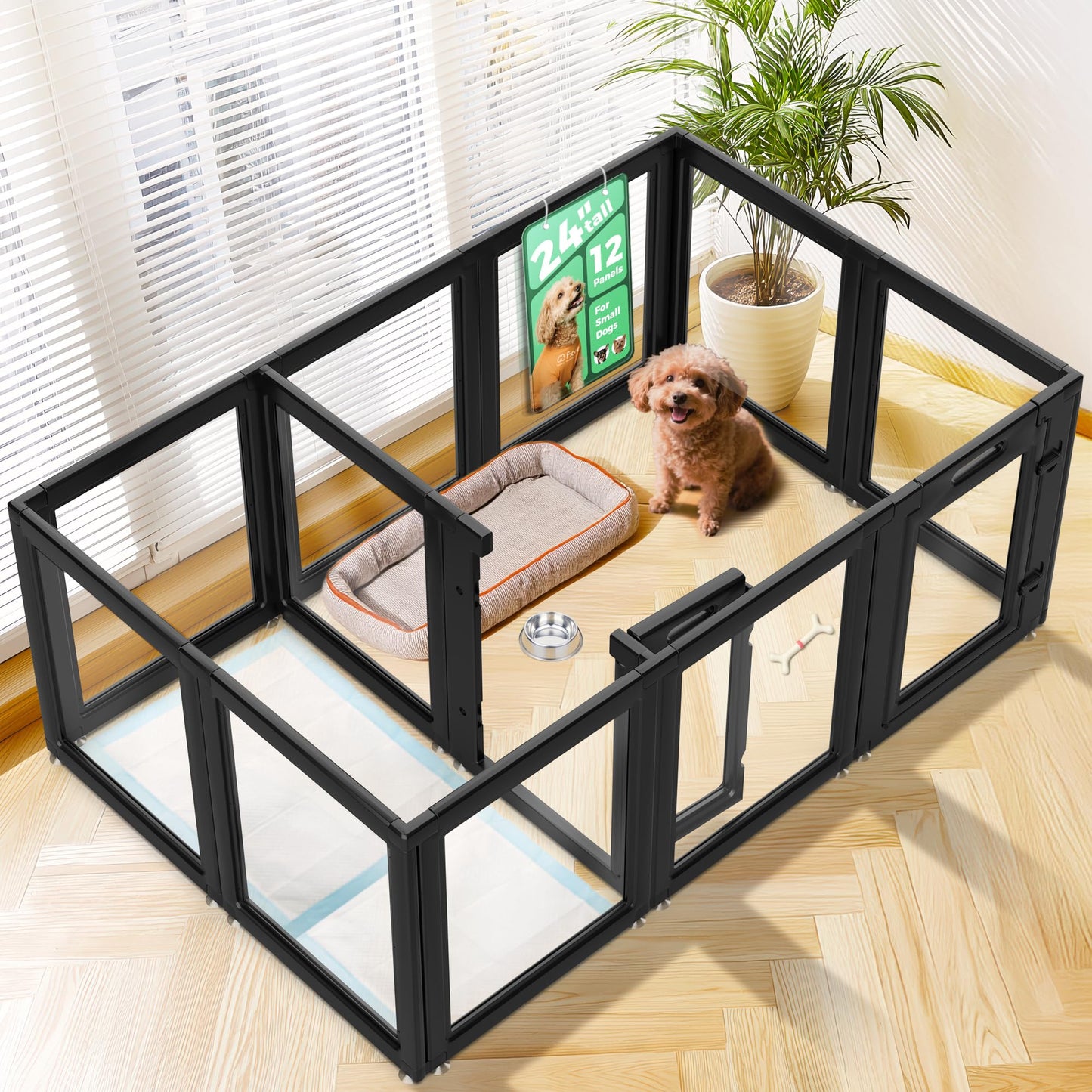 FXW AuraSpace Acrylic Indoor Dog Playpen