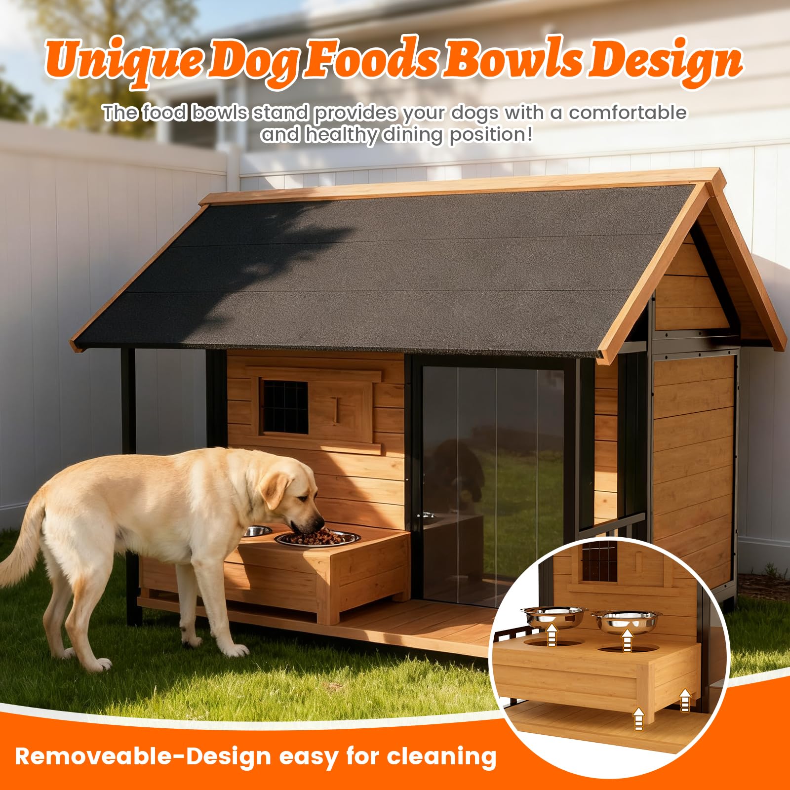 BuddyManor Dog House with Insulated Liner(3BM0005+3BM0004)