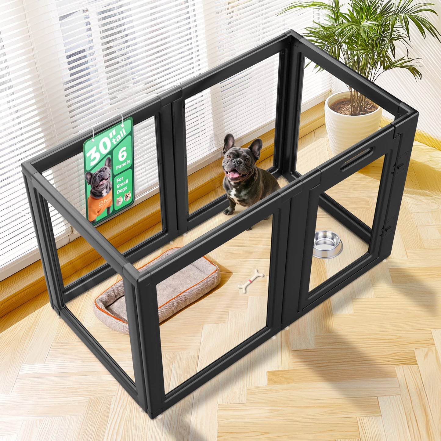 FXW AuraSpace Acrylic Indoor Dog Playpen