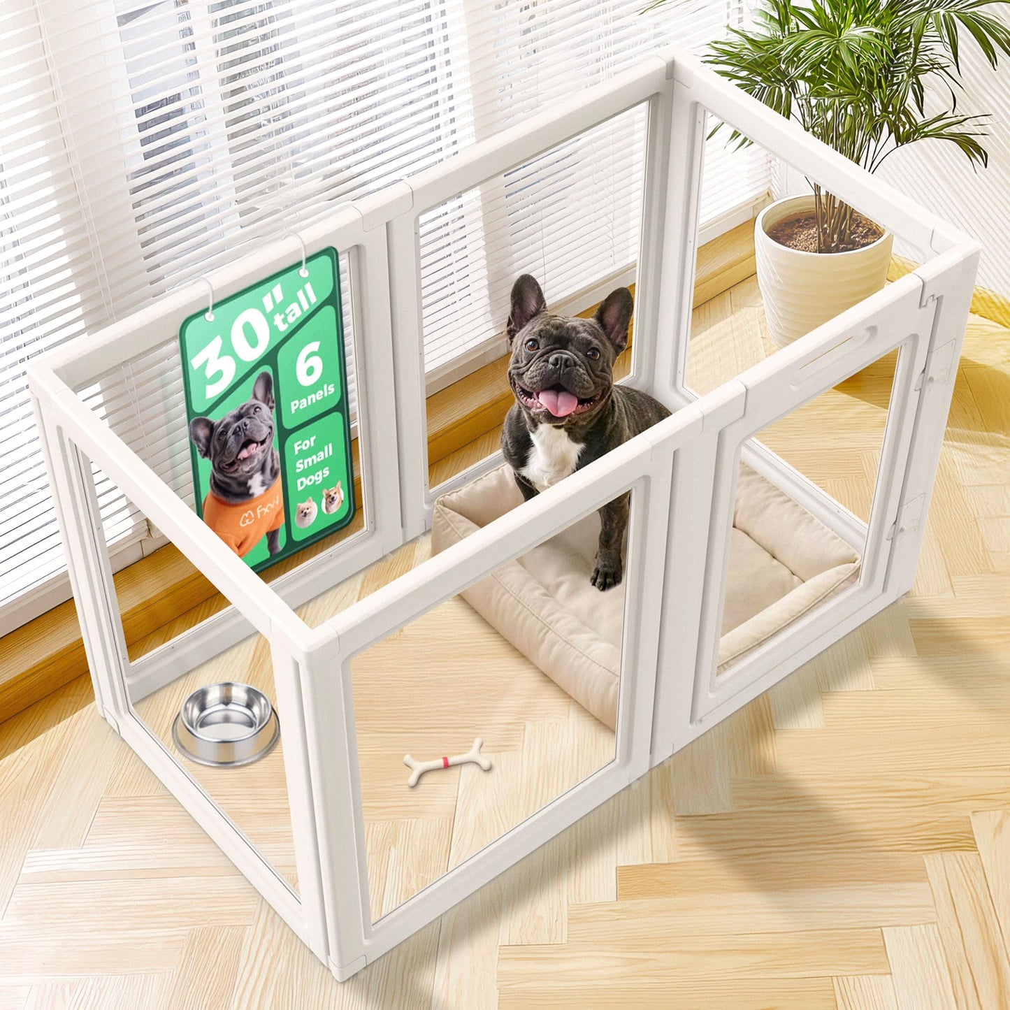 FXW AuraSpace Acrylic Indoor Dog Playpen