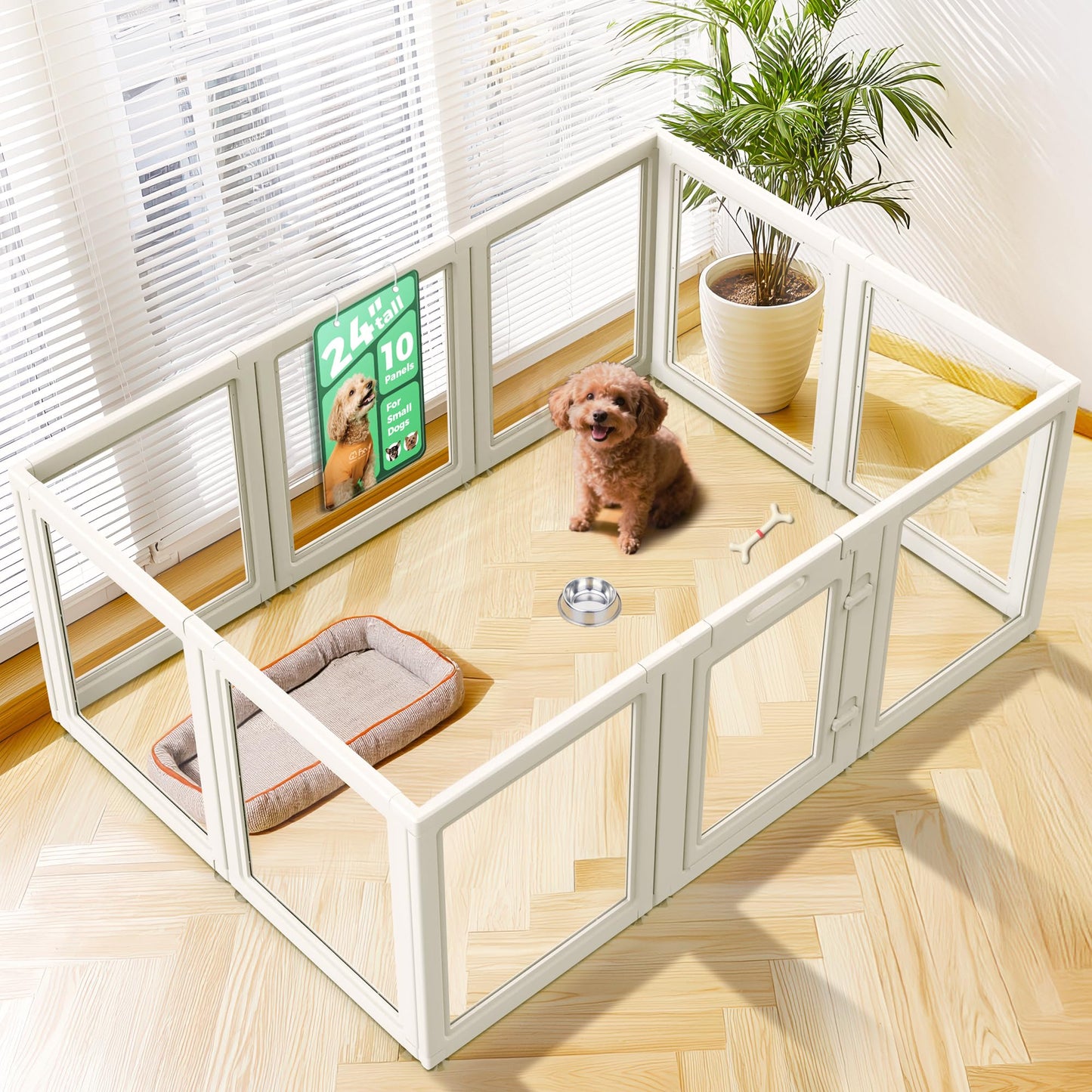 FXW AuraSpace Acrylic Indoor Dog Playpen