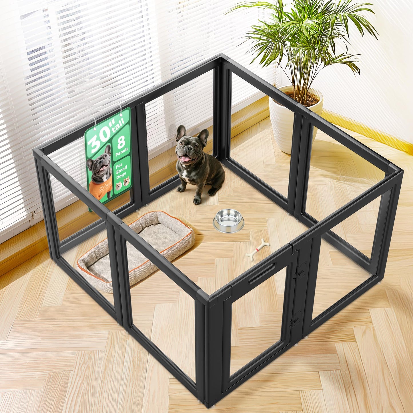 FXW AuraSpace Acrylic Indoor Dog Playpen