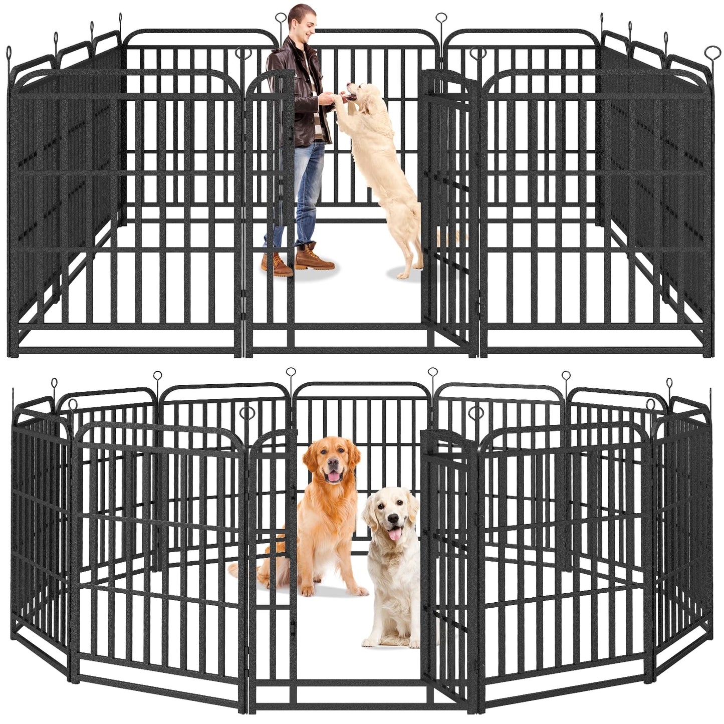 Kfvigoho Dog Playpen Heavy Duty Dog Fence with Thick