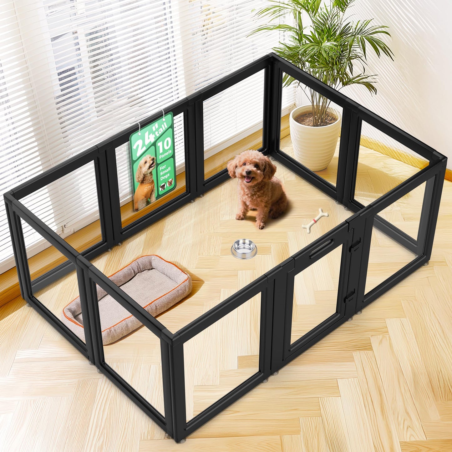 FXW AuraSpace Acrylic Indoor Dog Playpen
