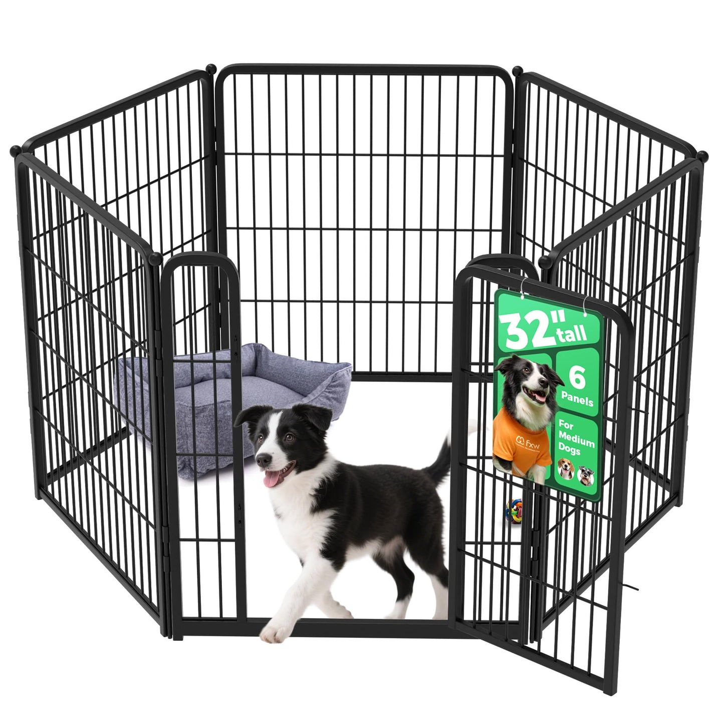 Indoor Dog Playpen Safe Secure Puppy Fence Stress Free