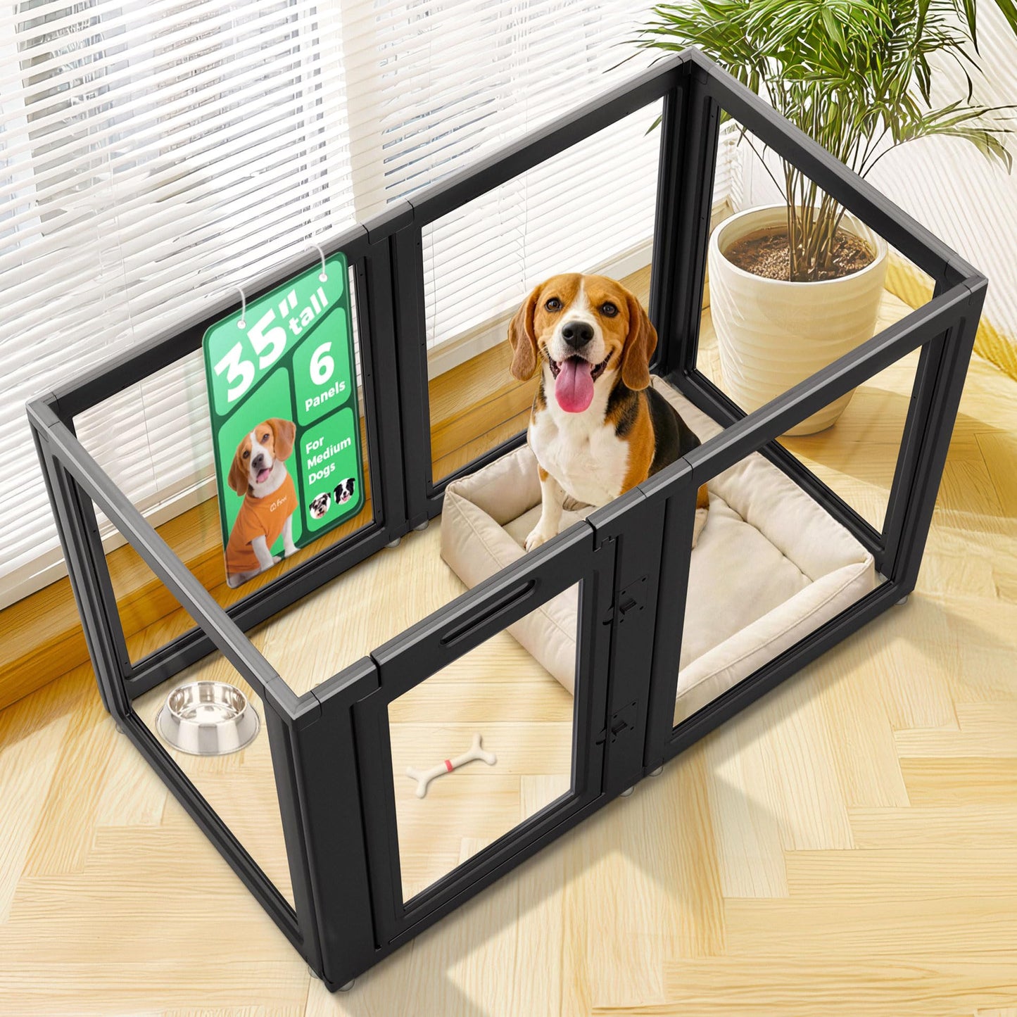 FXW AuraSpace Acrylic Indoor Dog Playpen