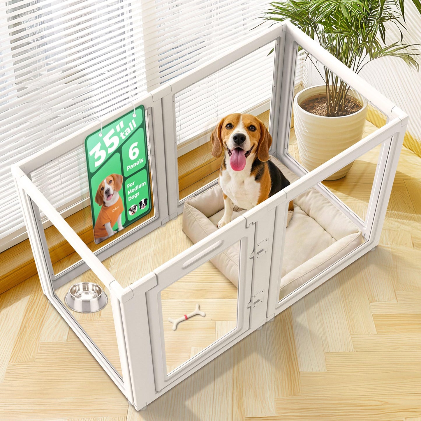 FXW AuraSpace Acrylic Indoor Dog Playpen