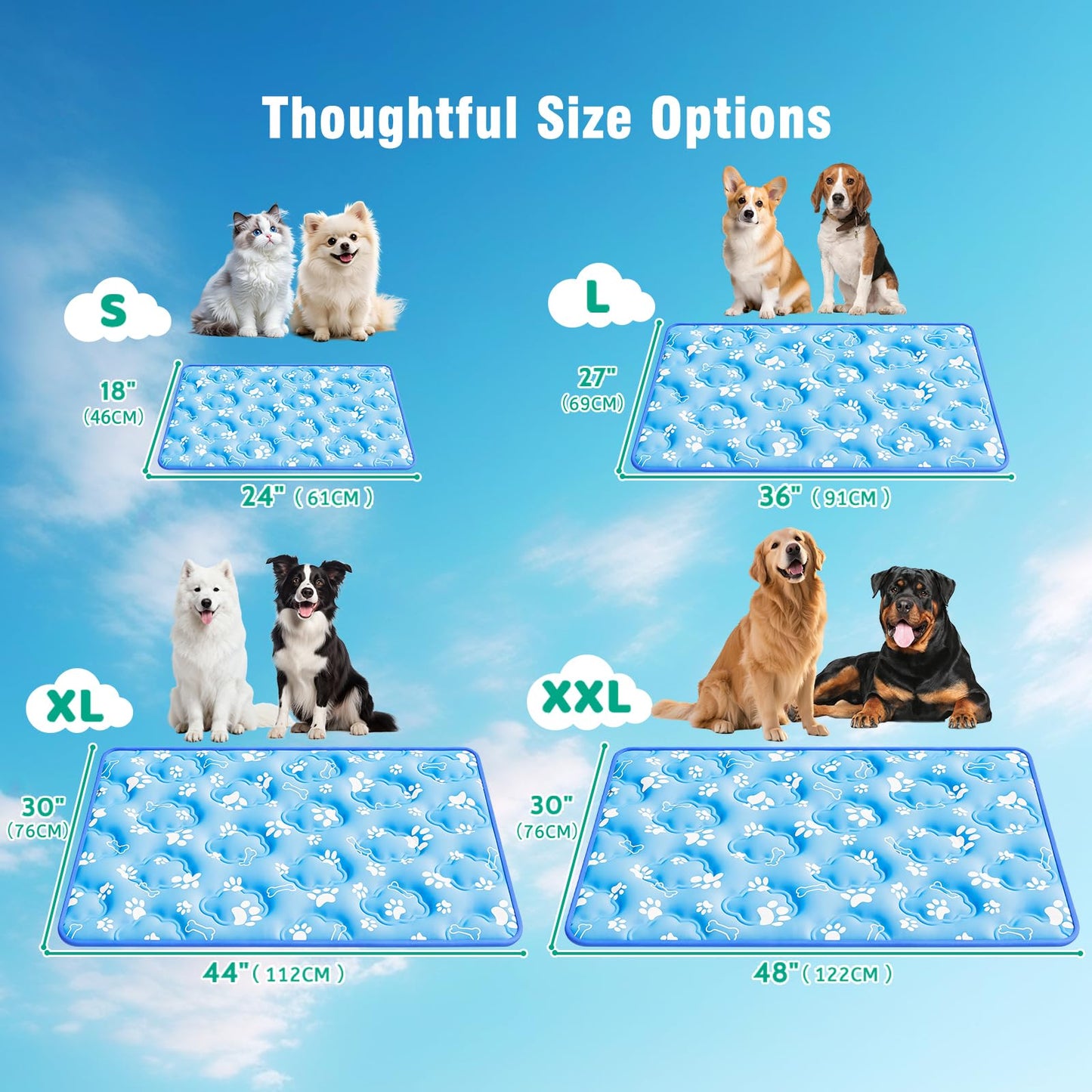 Prisay Dog Cooling mat for Large Dogs