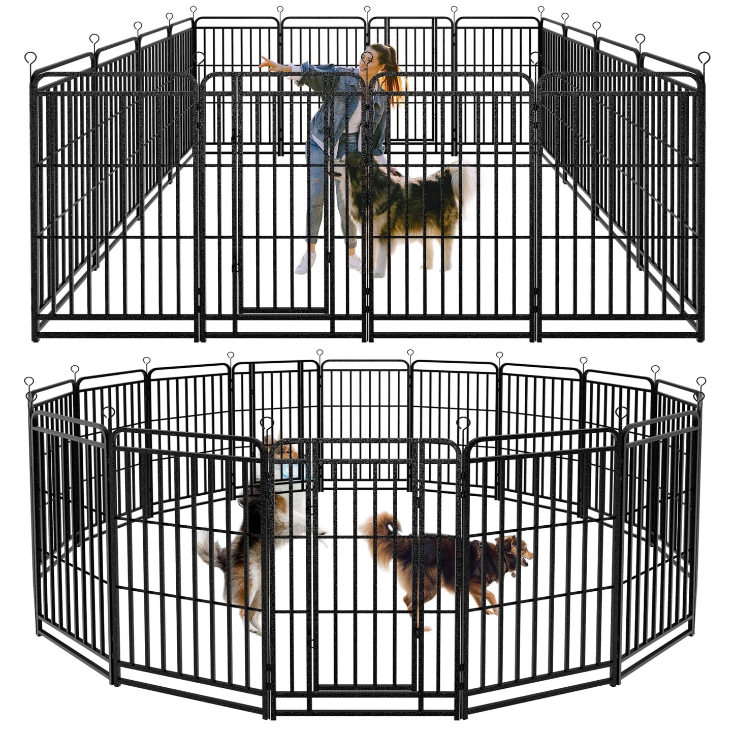 Kfvigoho Dog Playpen Heavy Duty Dog Fence with Thick