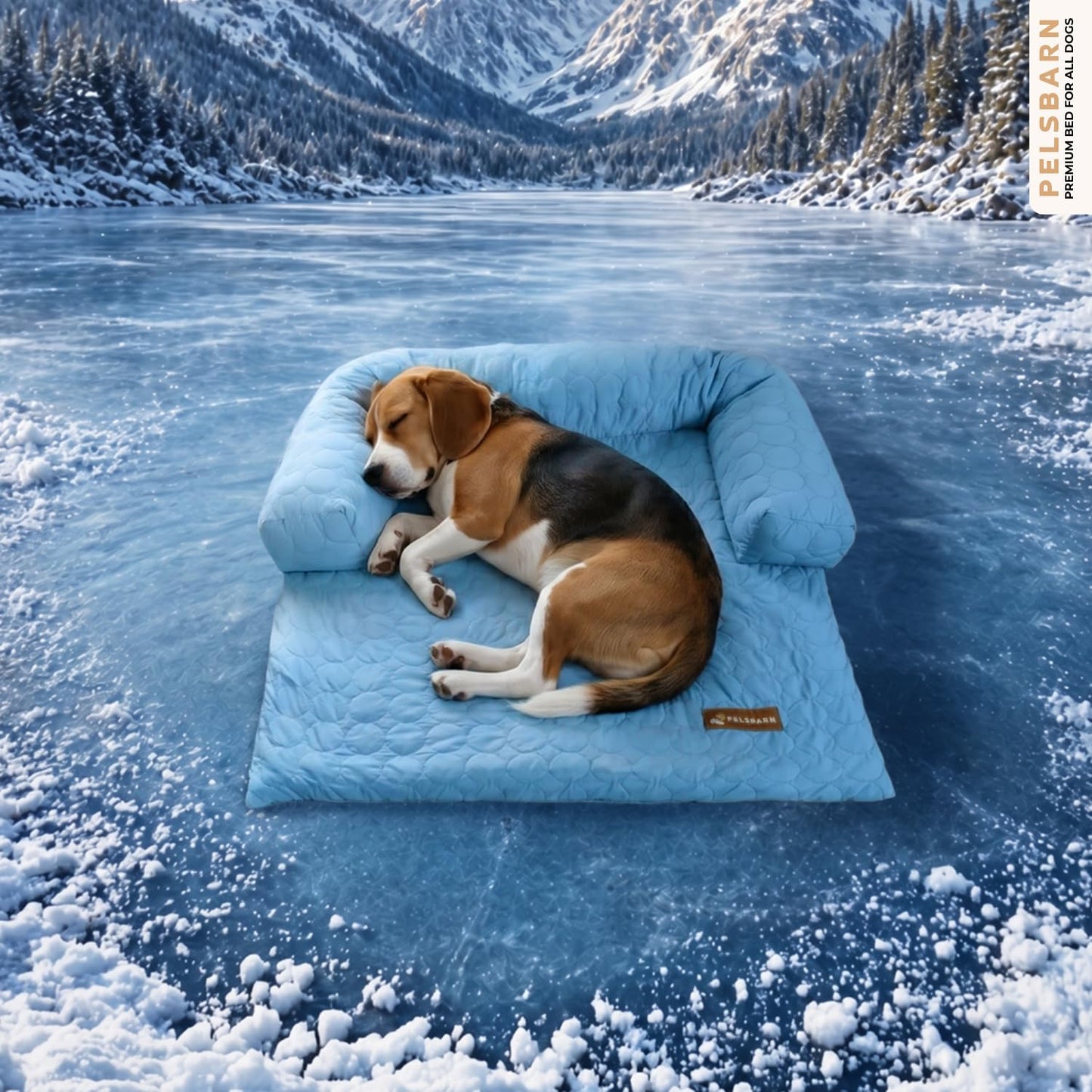 Cooling Dog Bed Ice Silk Self Cooling Non-Slip Washable