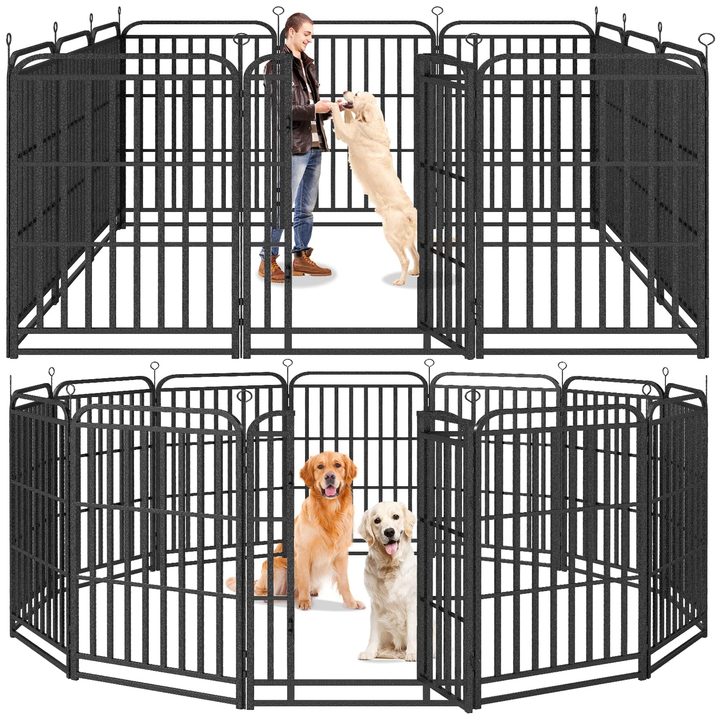Kfvigoho Dog Playpen Heavy Duty Dog Fence with Thick