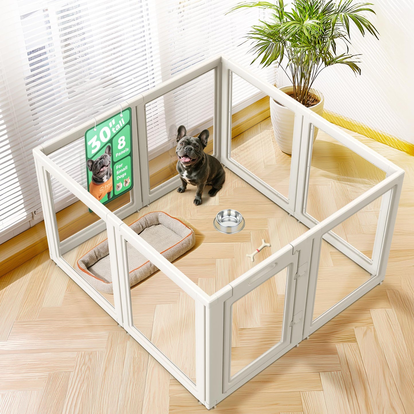 FXW AuraSpace Acrylic Indoor Dog Playpen