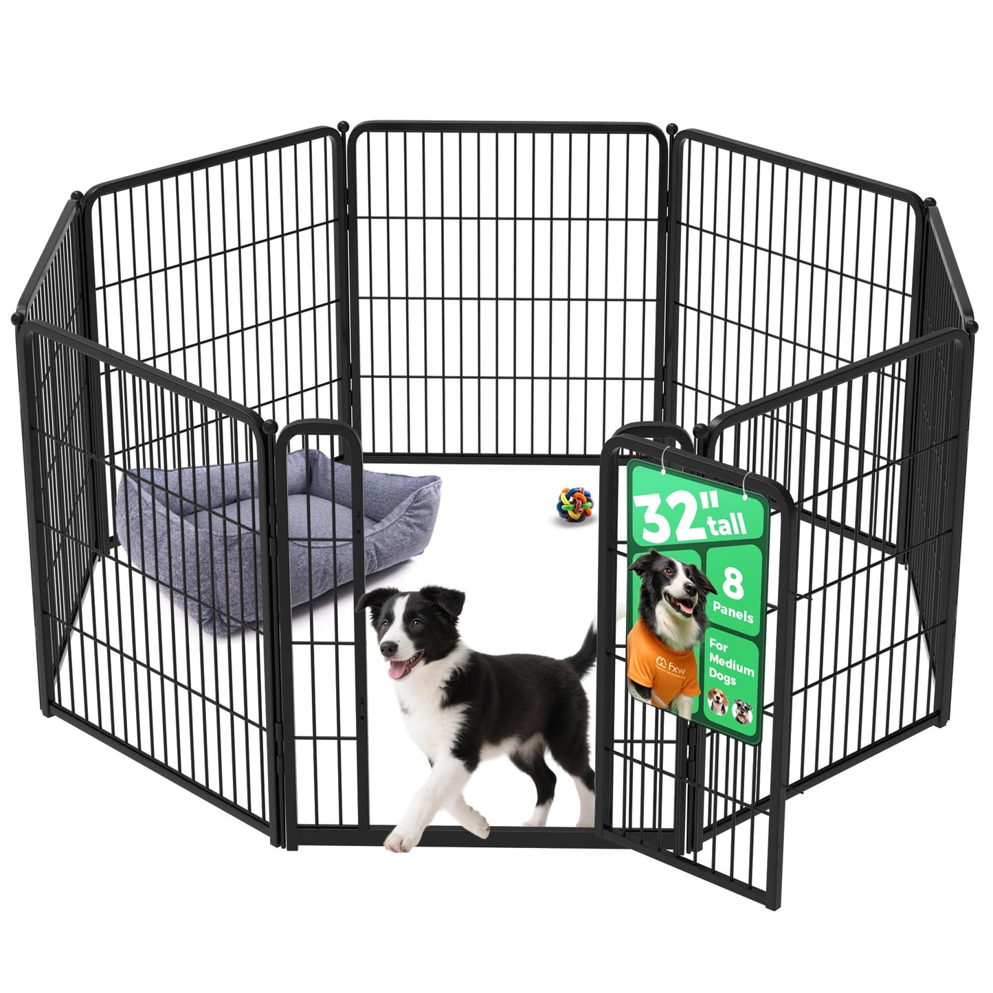 Indoor Dog Playpen Safe Secure Puppy Fence Stress Free
