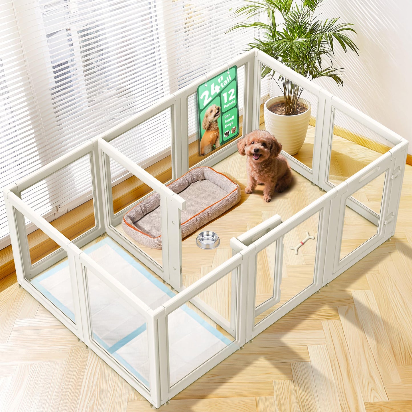 FXW AuraSpace Acrylic Indoor Dog Playpen