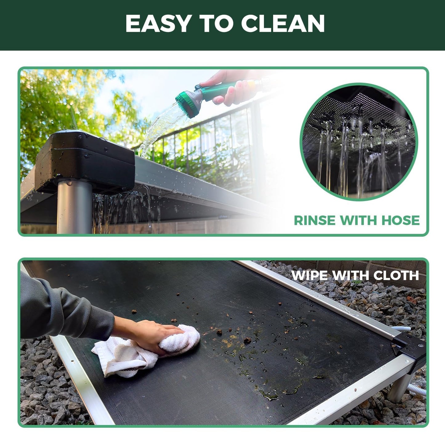 Chew Proof Elevated Dog Bed Raised Cooling Cot Waterproof