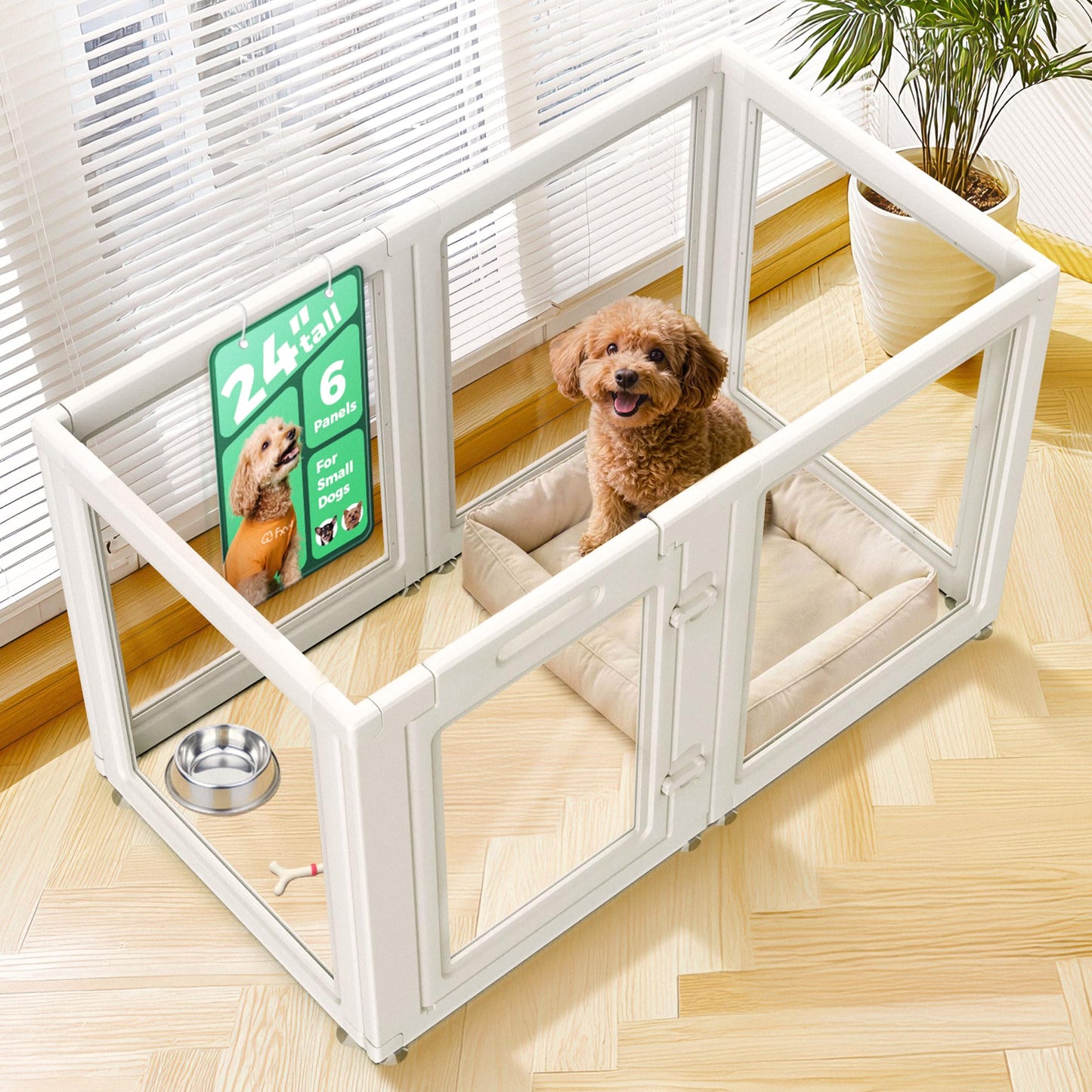 FXW AuraSpace Acrylic Indoor Dog Playpen