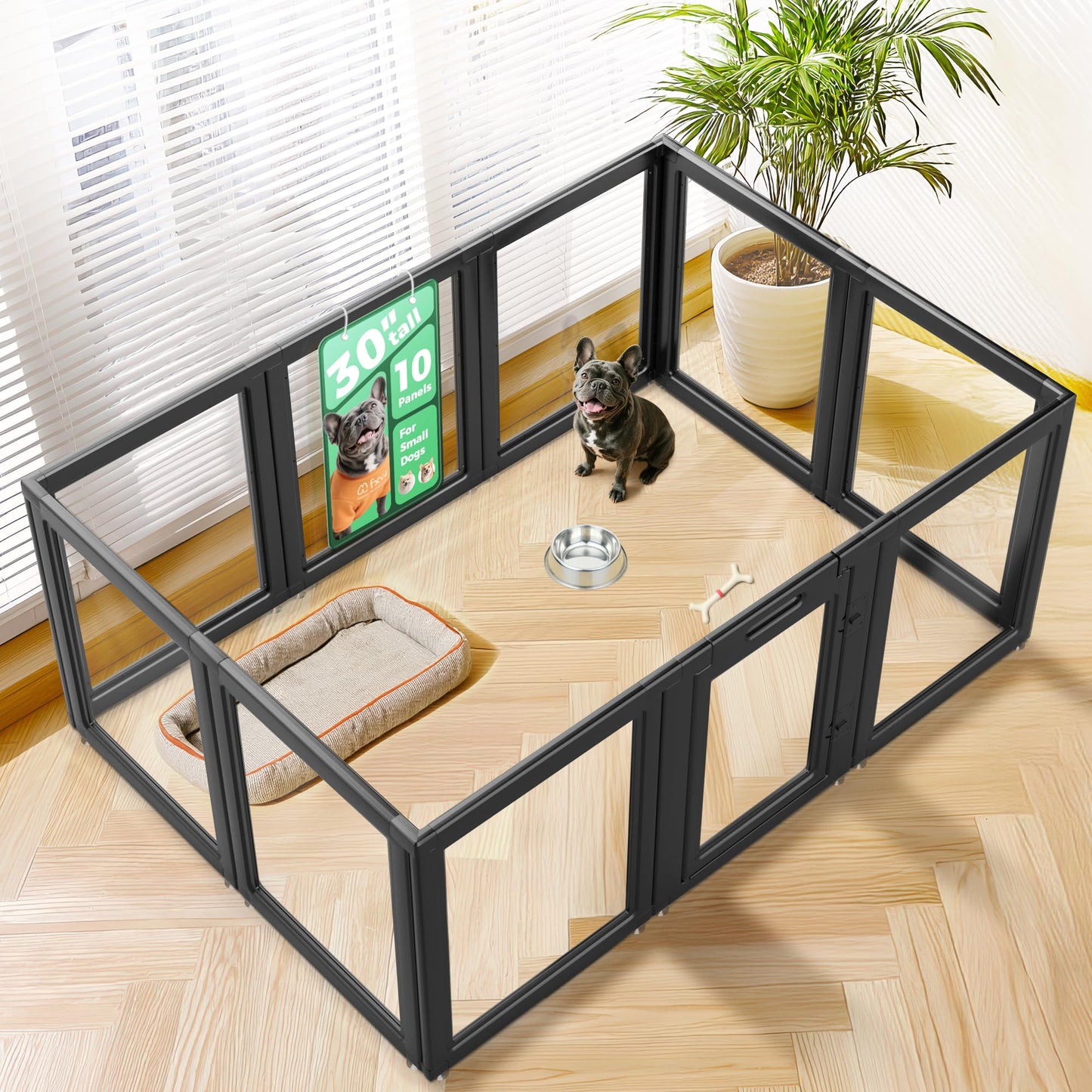 FXW AuraSpace Acrylic Indoor Dog Playpen