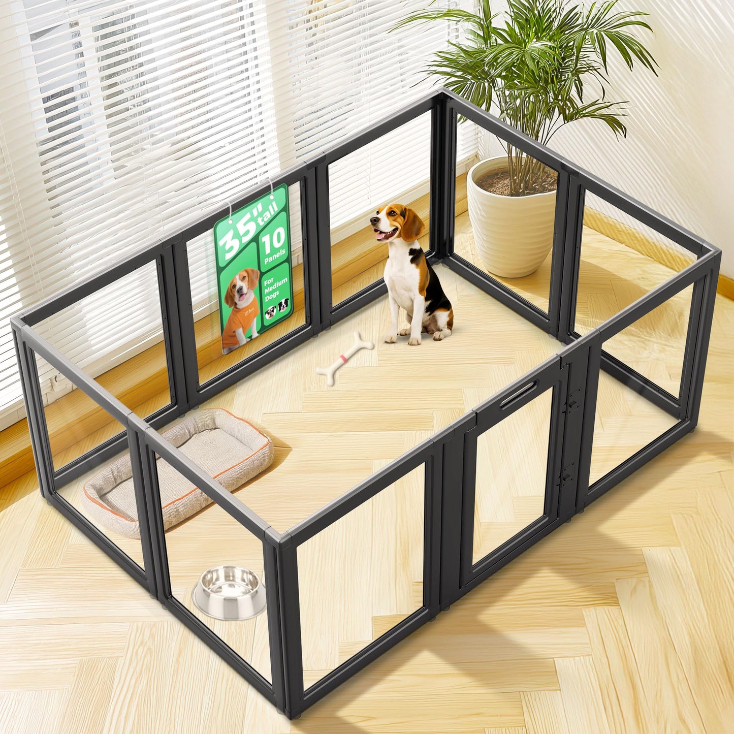 FXW AuraSpace Acrylic Indoor Dog Playpen
