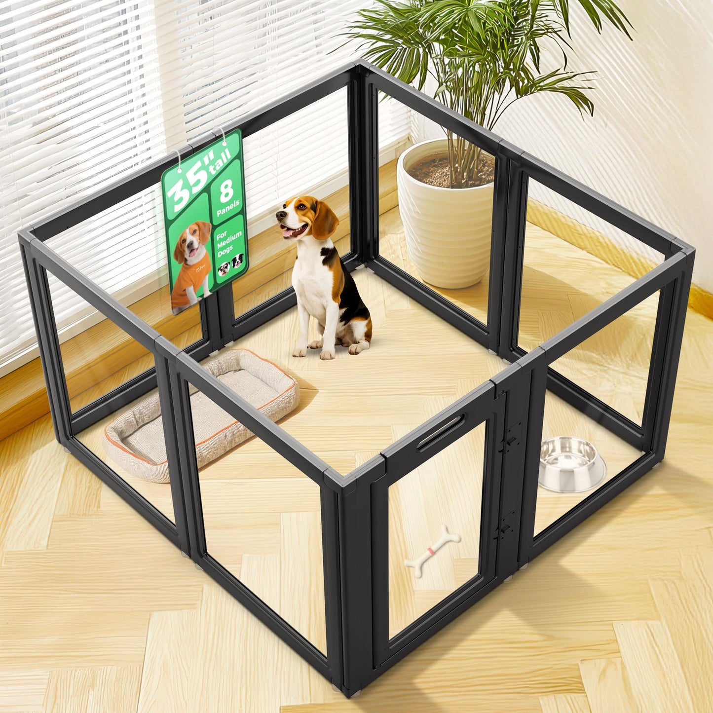 FXW AuraSpace Acrylic Indoor Dog Playpen
