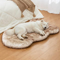 Welfibr 40"×24"×1.97" Luxury Fluffy Faux Fur Dog Bed, Ultra Soft Plush Pet Rug, Washable Cozy Pad with Non-Slip Bottom, Supportive & Warm Sleeping Mat for Medium & Large Dogs, Joint-Friendly Pet Bed
