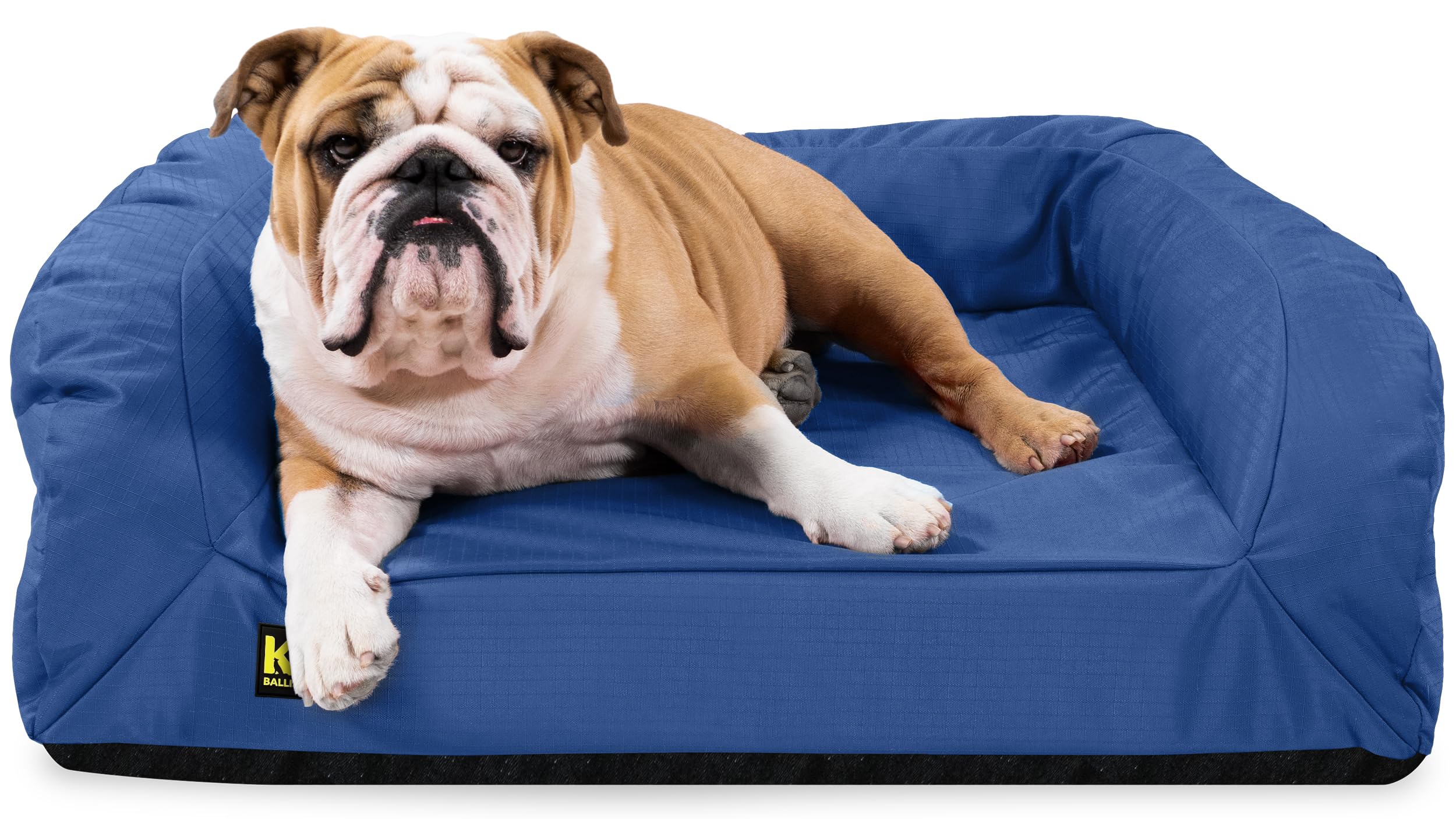 K9 Ballistics Tough Orthopedic Bolster Dog Bed - Washable, Durable and Water Resistant Dog Bed - Made for Small, Medium, Large, XL, XXL Dogs, Colors: Black, Red, Green, Tan, Blue, Lattice..