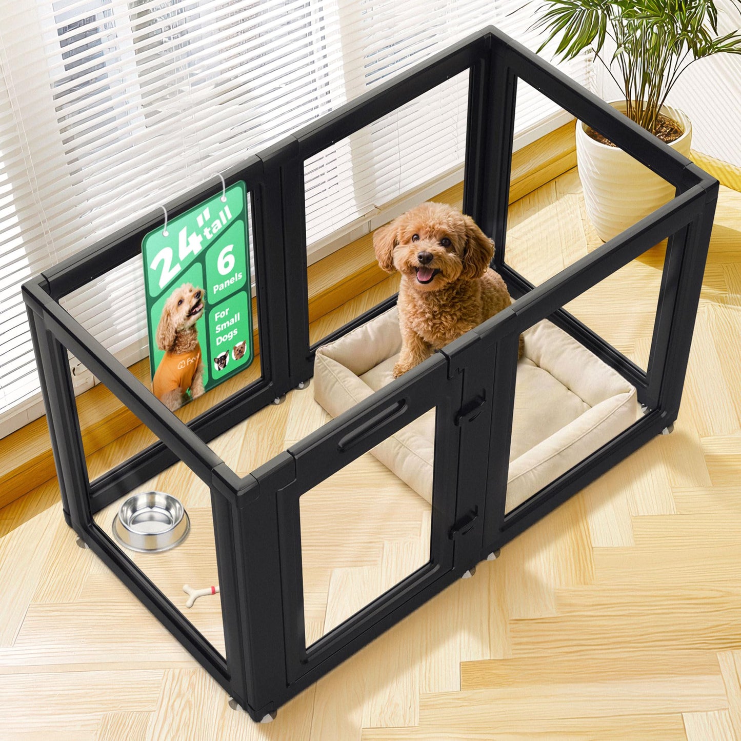 FXW AuraSpace Acrylic Indoor Dog Playpen