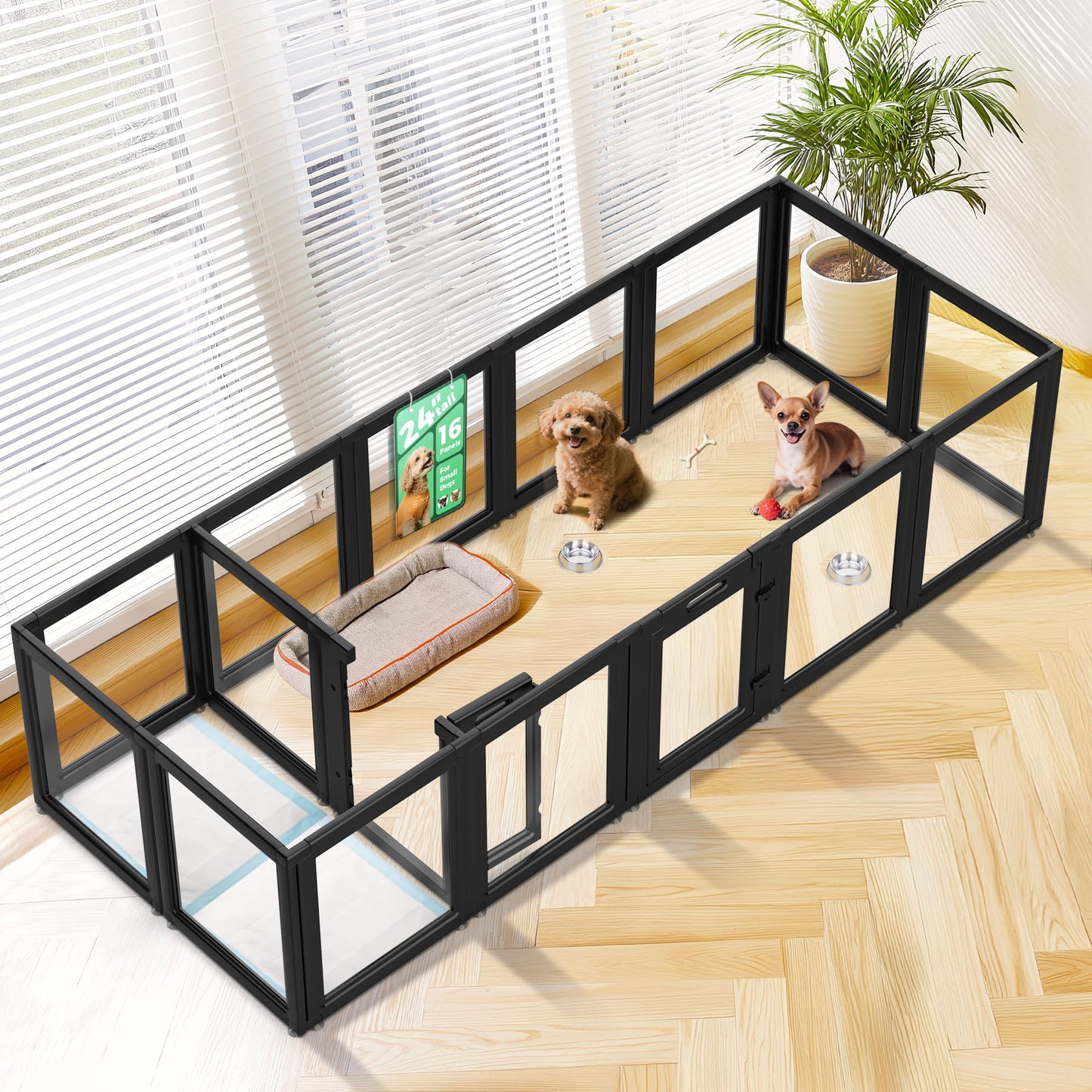 FXW AuraSpace Acrylic Indoor Dog Playpen