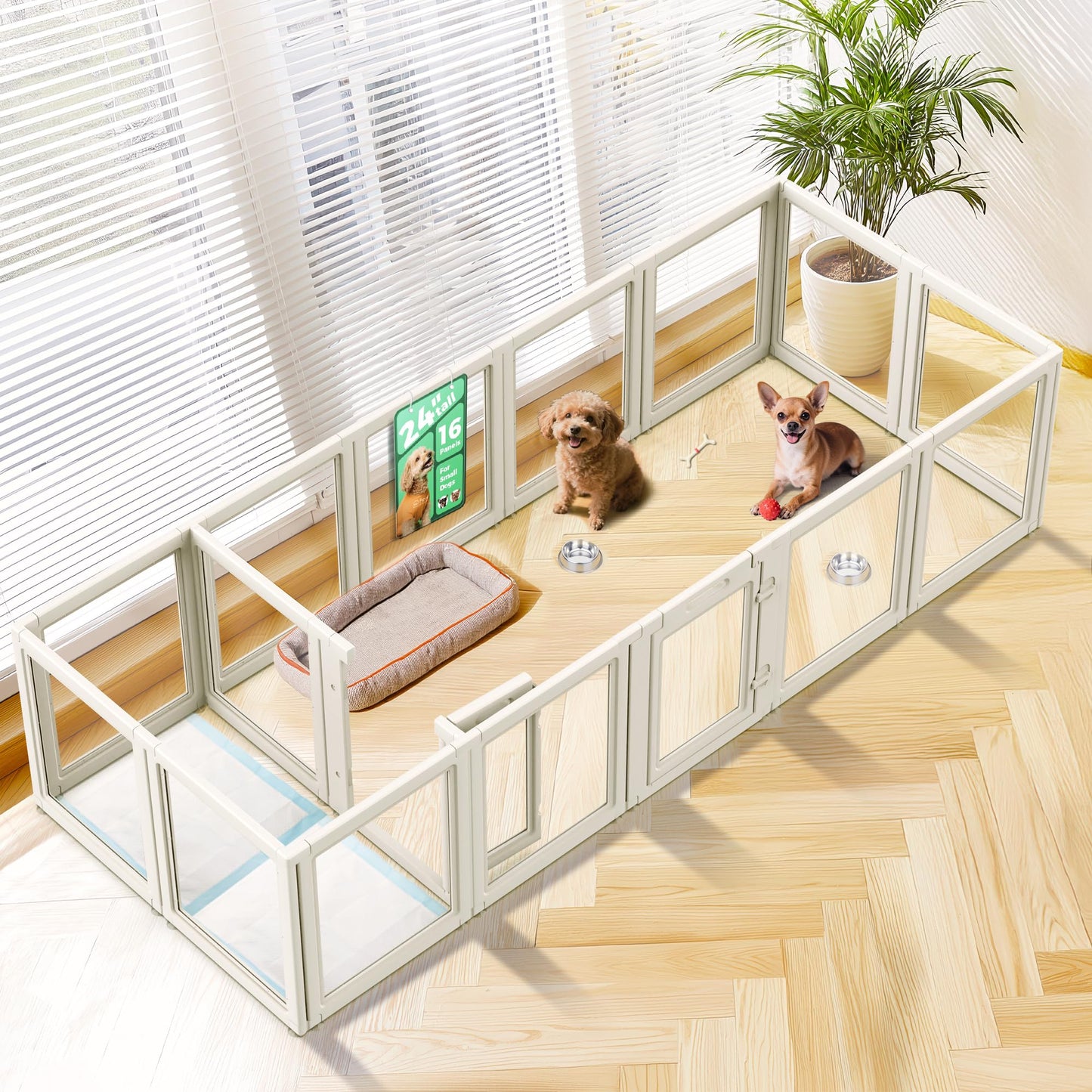 FXW AuraSpace Acrylic Indoor Dog Playpen